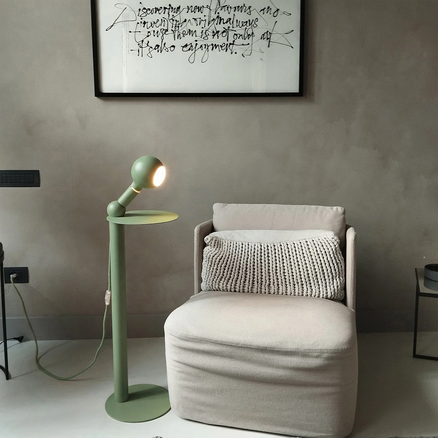 Rocco - Floor lamp with Camo light bulb - Green - Image 3