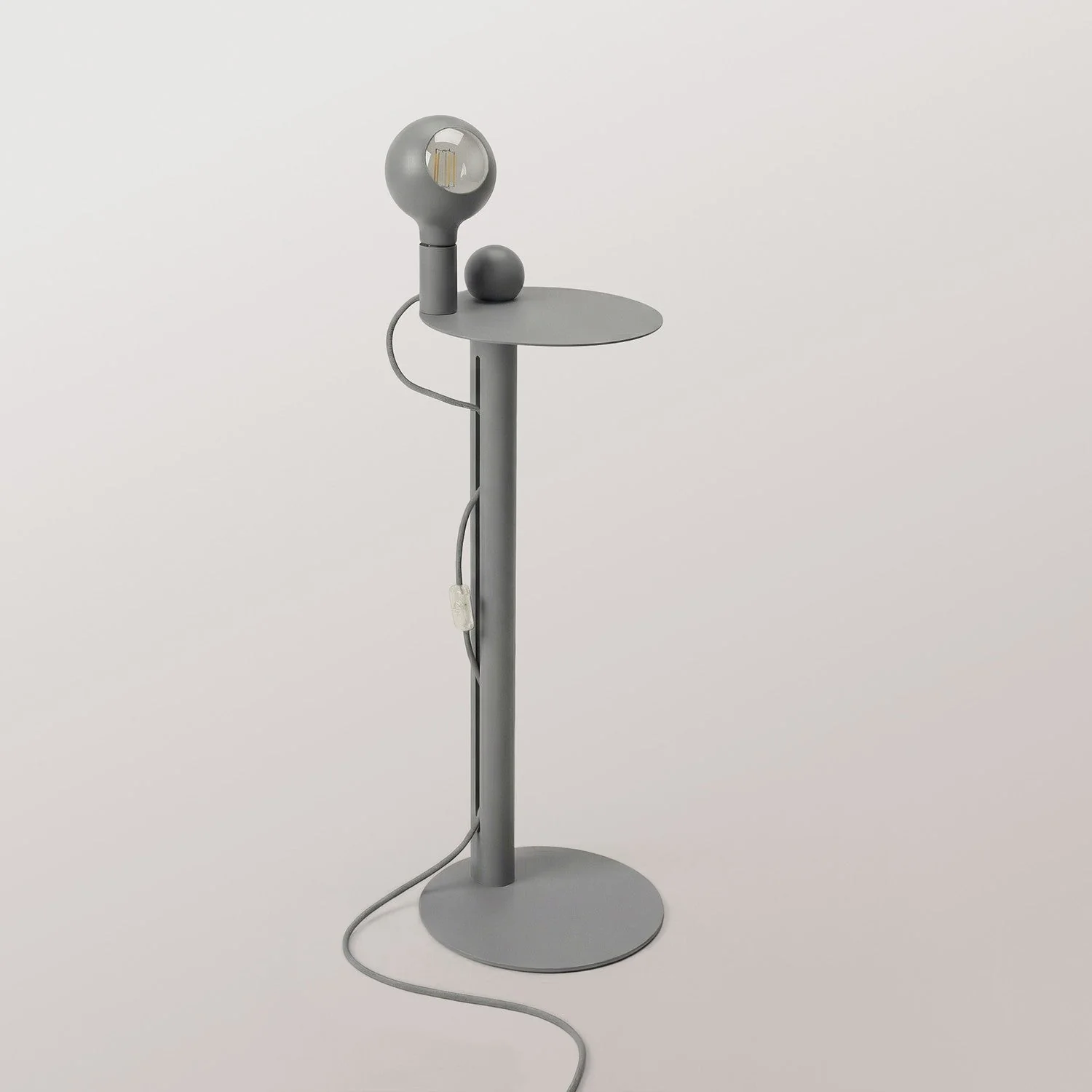 Rocco - Floor lamp with Camo Light bulb - Grey - Image 5