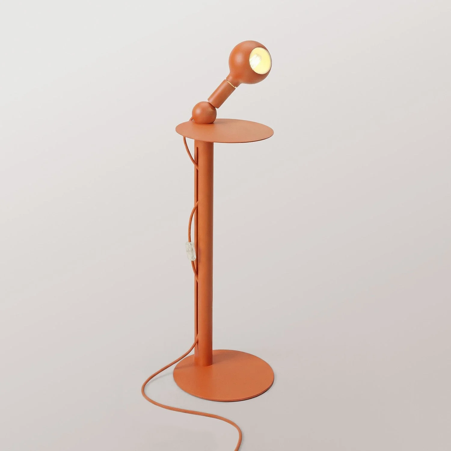 Rocco - Floor lamp with Camo Light bulb - Orange