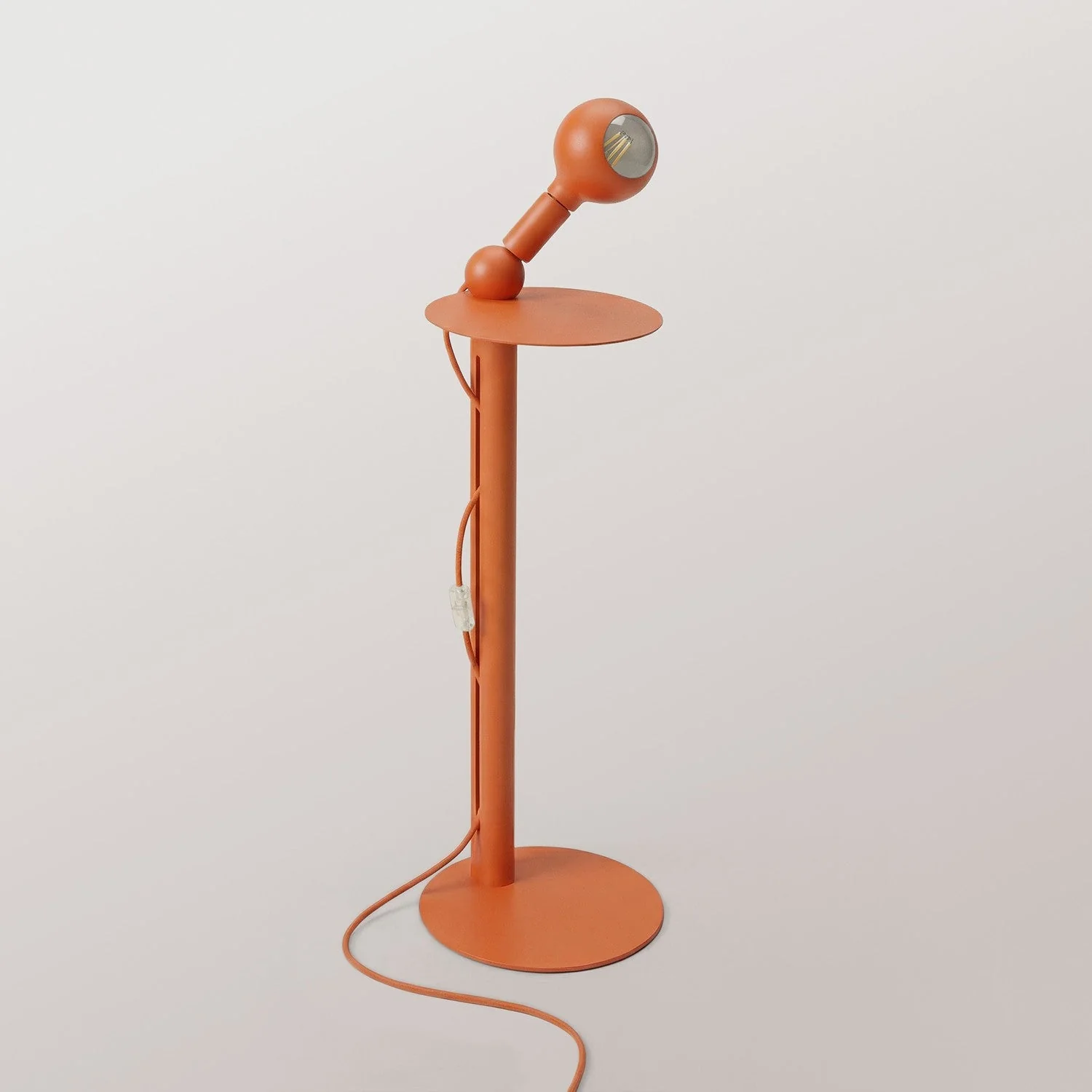 Rocco - Floor lamp with Camo Light bulb - Orange - Image 4
