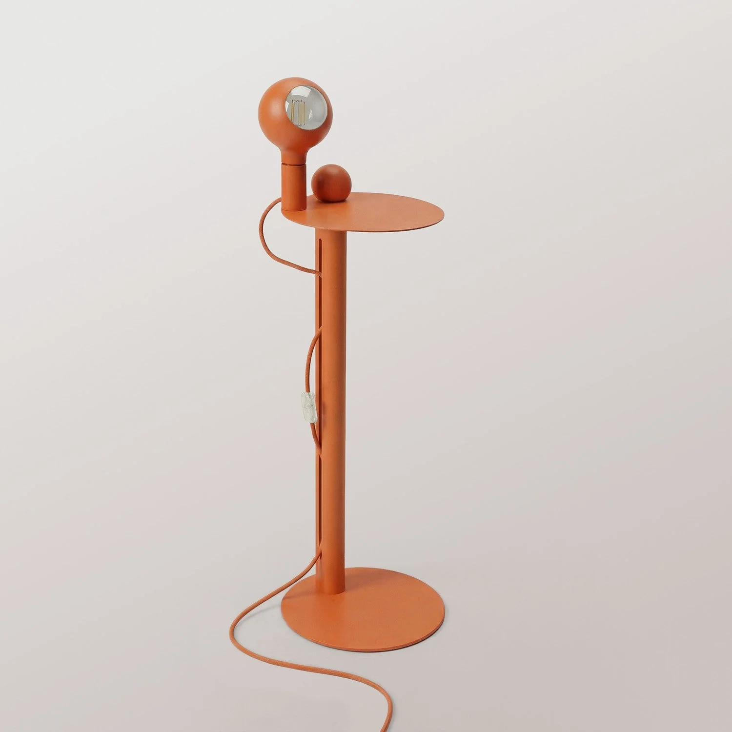 Rocco - Floor lamp with Camo Light bulb - Orange - Image 5