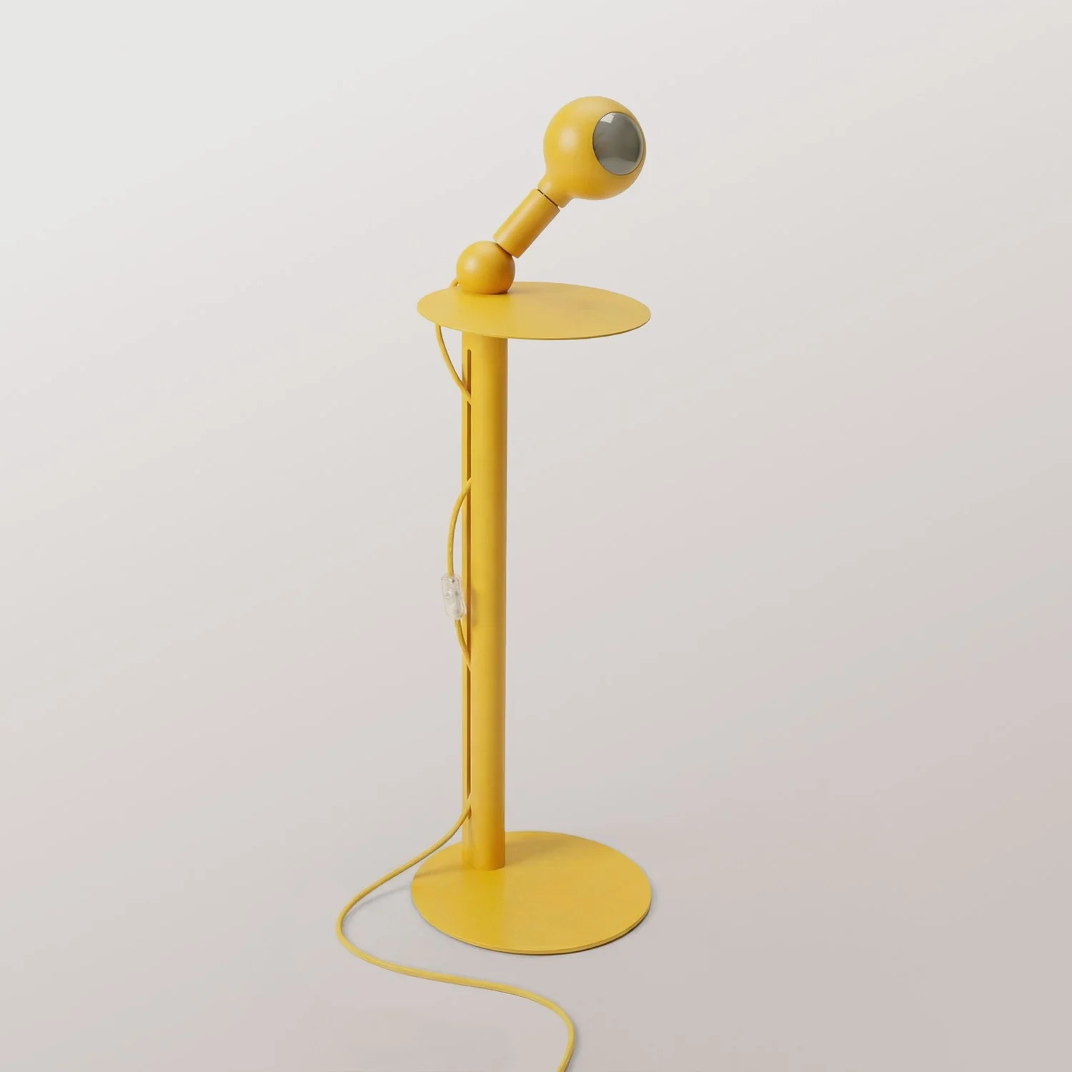 Rocco - Floor lamp with UK Plug and Camo Light bulb - Yellow - Image 4