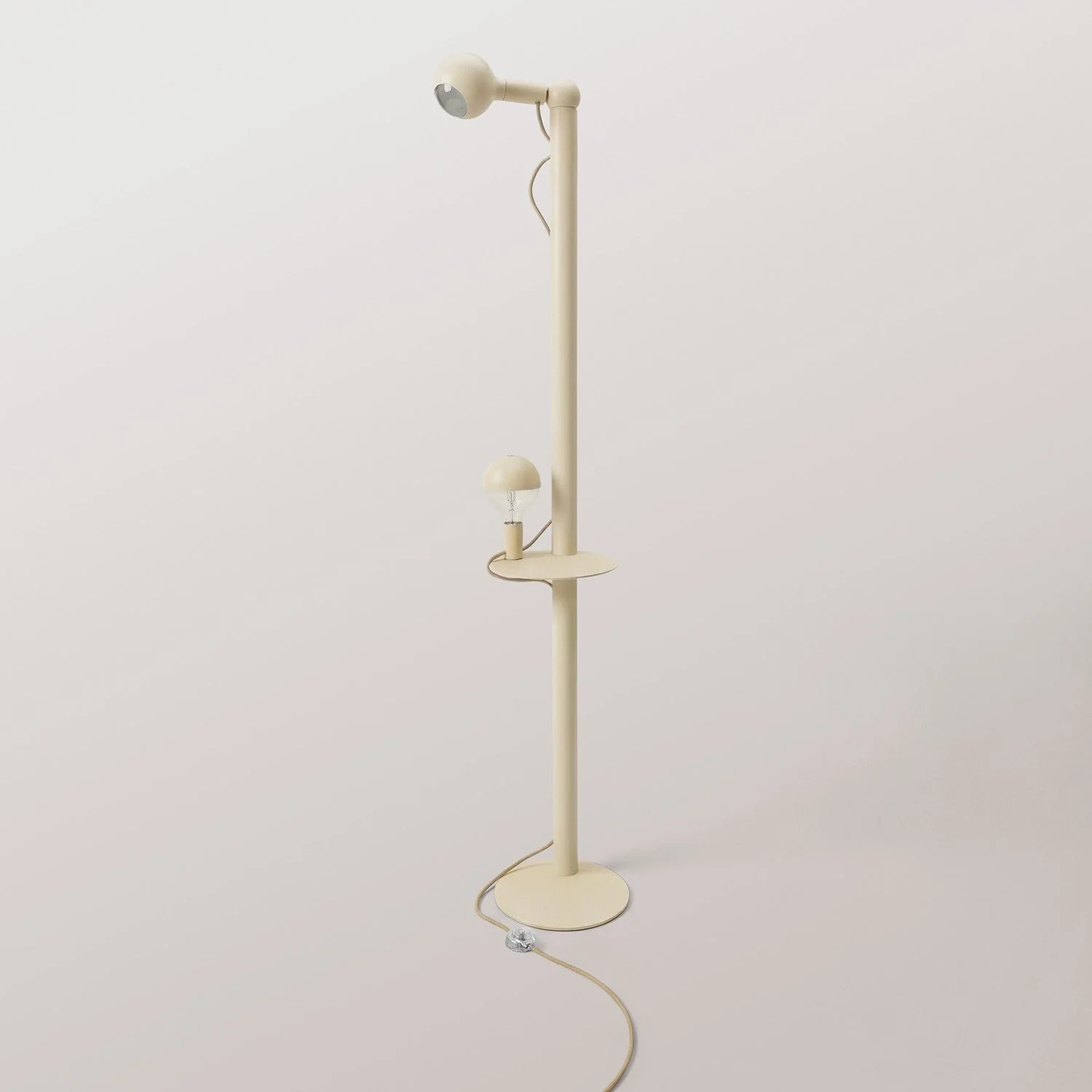 Rocco XXL - Floor lamp with Maria and Camo Light bulb - Cream - Image 4