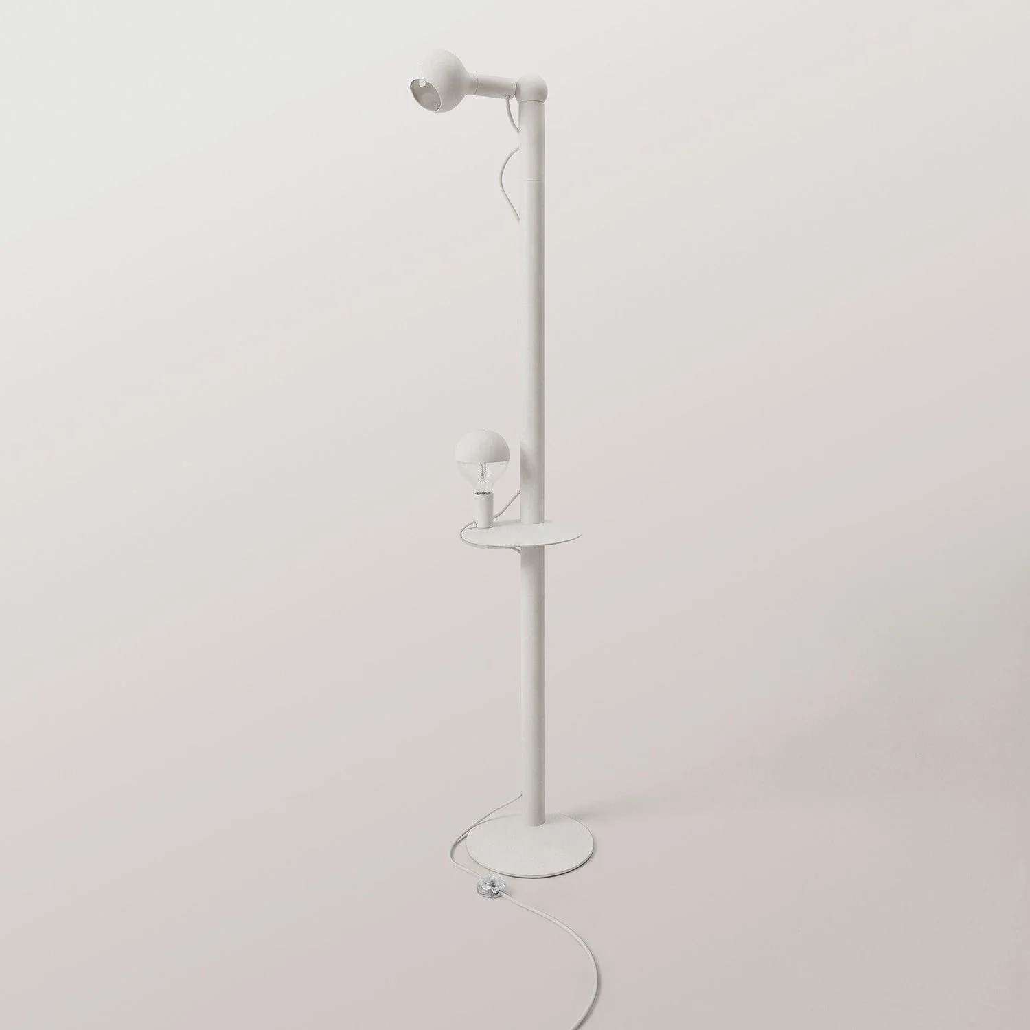 Rocco XXL - Floor lamp with Maria and Camo Light bulb - White - Image 4