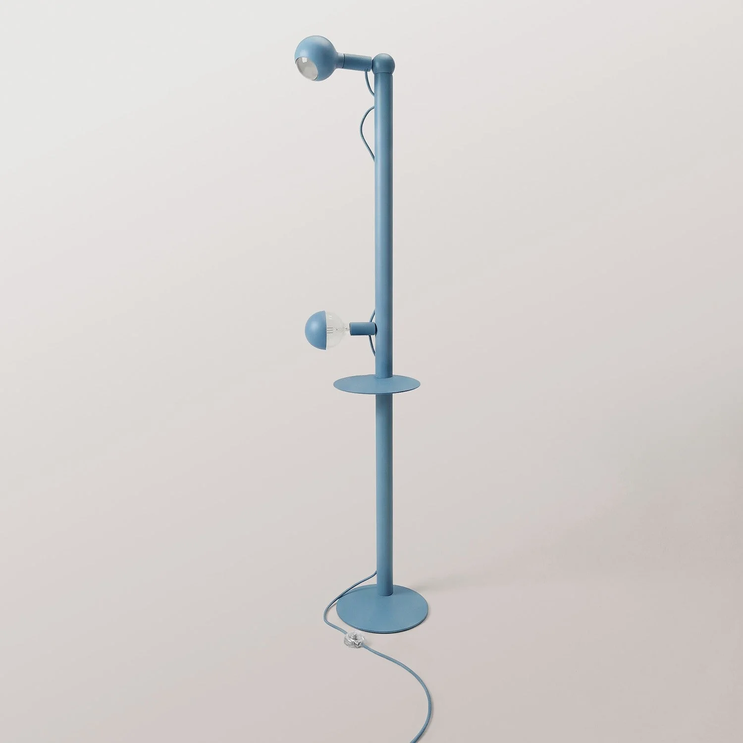 Rocco XXL - Floor lamp with UK Plug and Maria and Camo Light bulb - Blue - Image 5