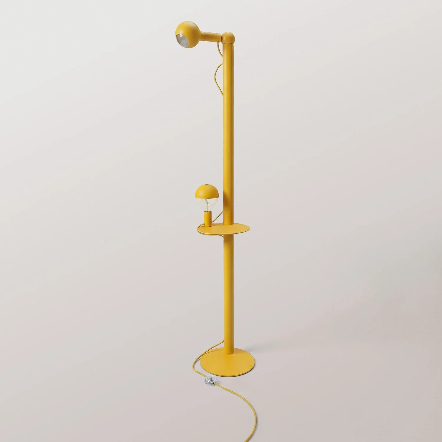 Rocco XXL - Floor lamp with UK Plug and Maria and Camo Light bulb - Yellow - Image 4