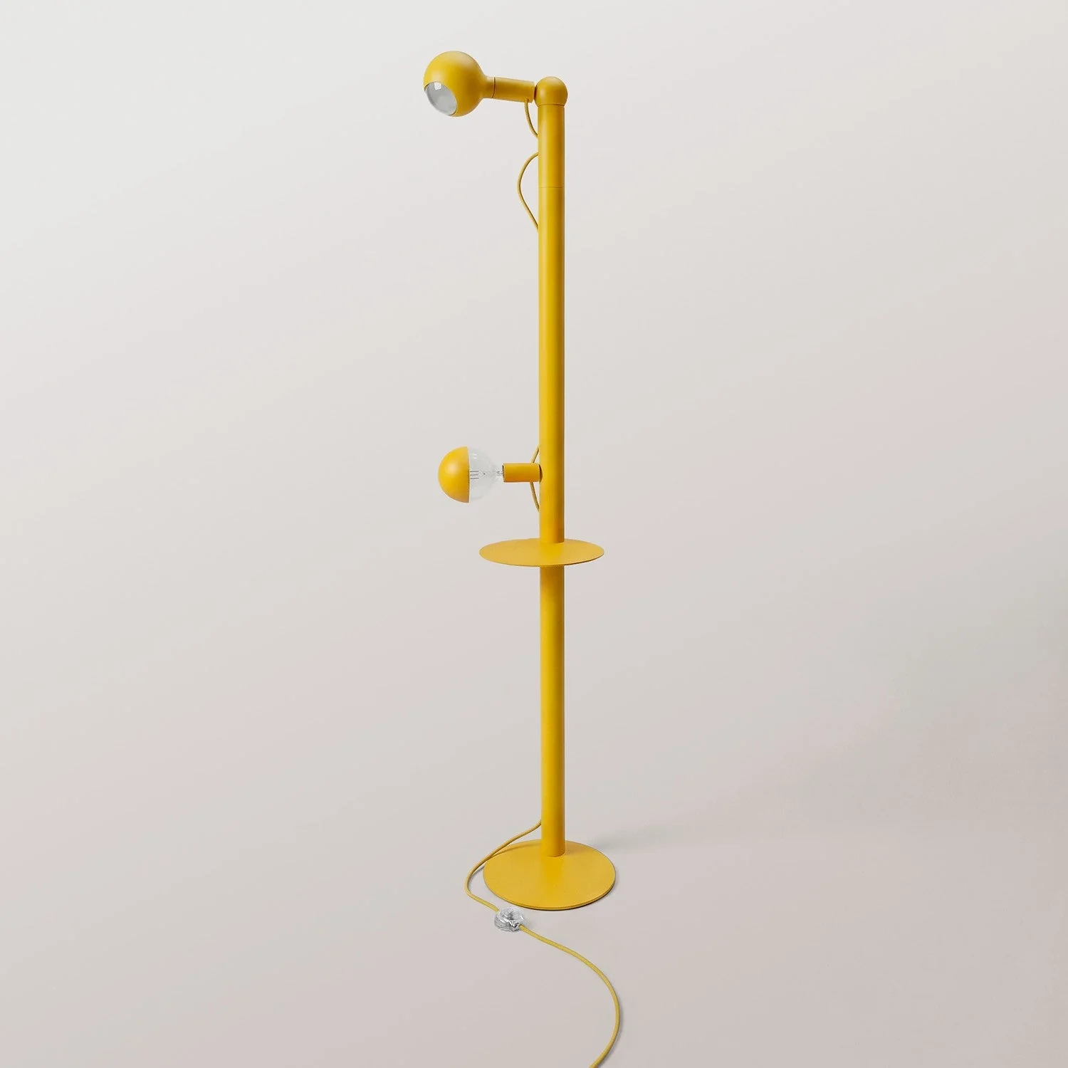 Rocco XXL - Floor lamp with UK Plug and Maria and Camo Light bulb - Yellow - Image 5