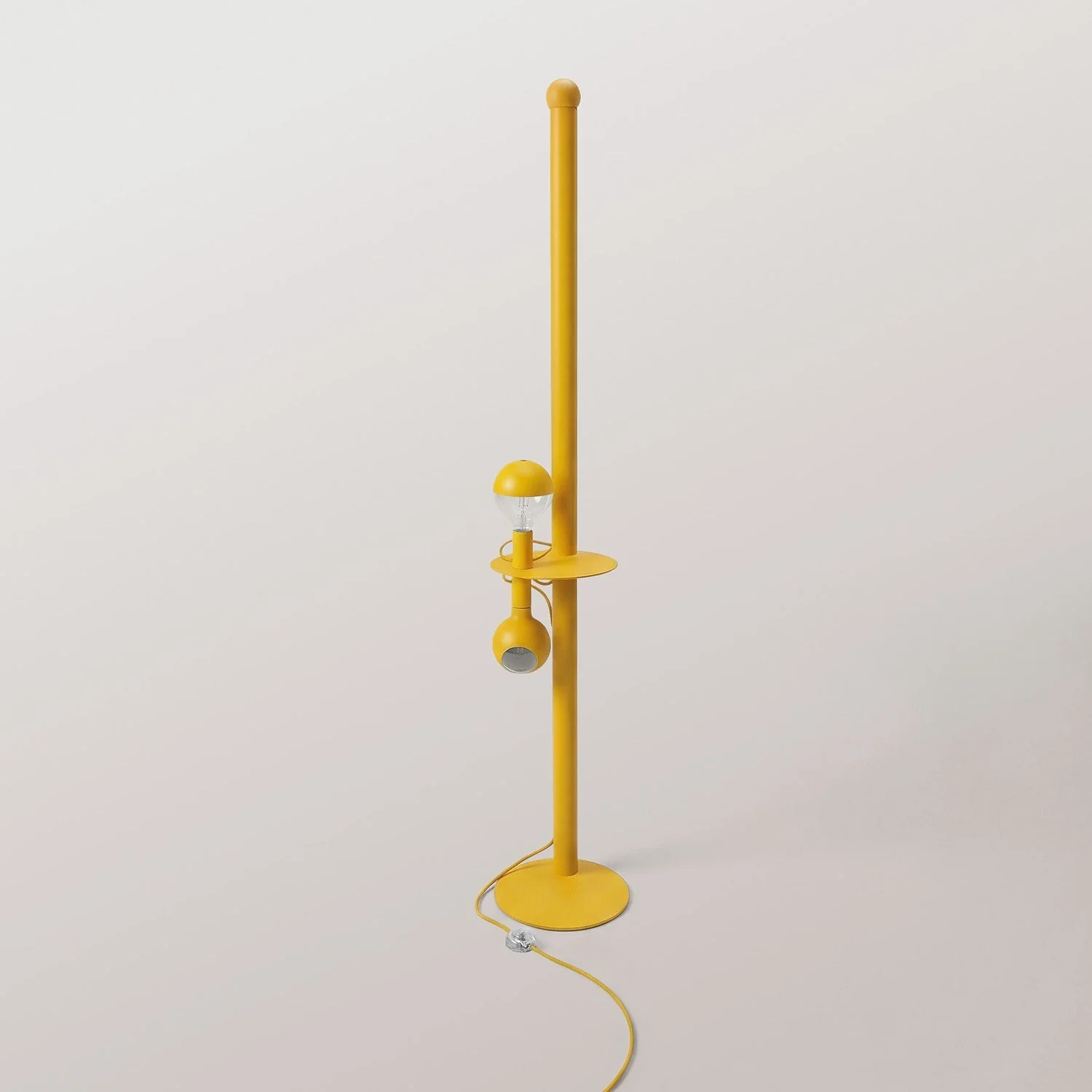 Rocco XXL - Floor lamp with UK Plug and Maria and Camo Light bulb - Yellow - Image 6