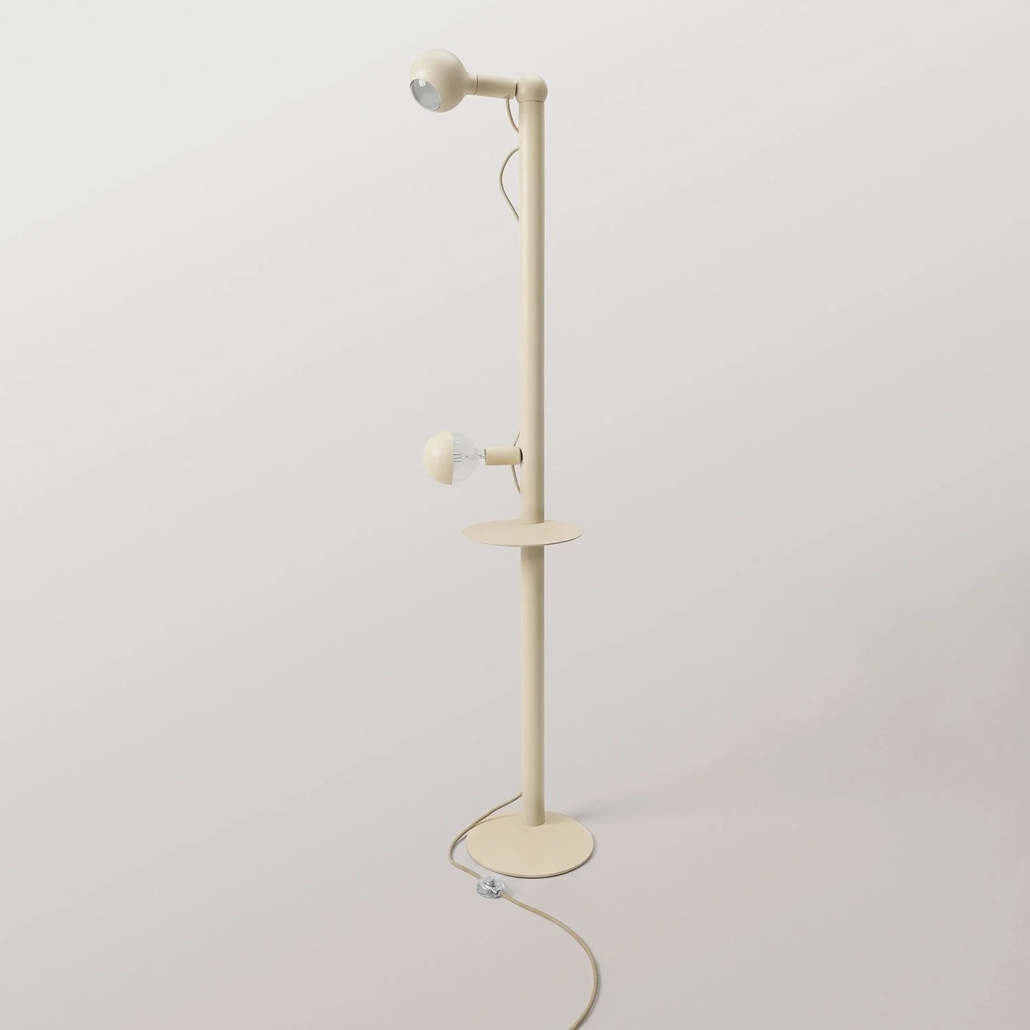Rocco XXL - Floor lamp with UK Plug and Maria and Camo Light bulb - Cream - Image 5