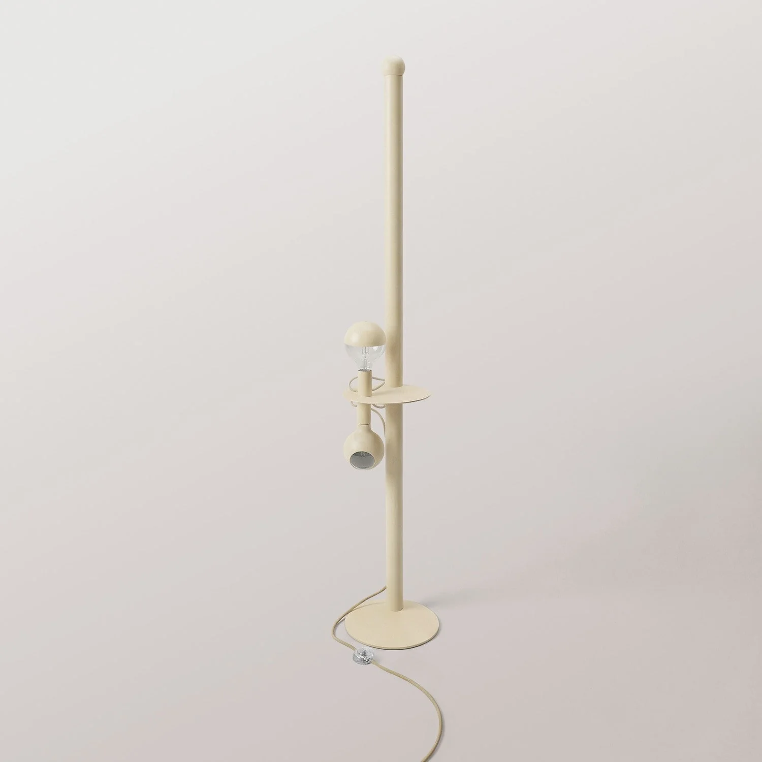 Rocco XXL - Floor lamp with UK Plug and Maria and Camo Light bulb - Cream - Image 6