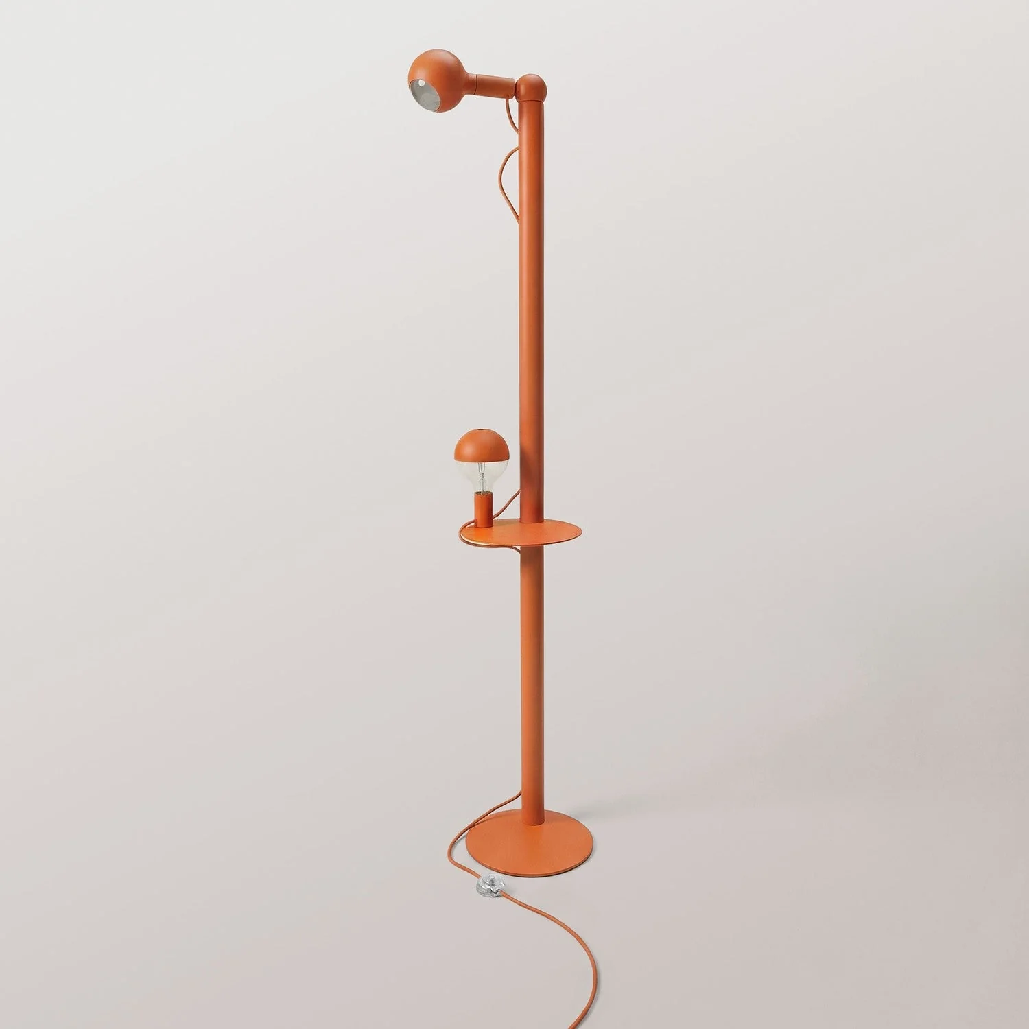 Rocco XXL - Floor lamp with UK plug and Maria and Camo light bulbs - Orange - Image 4
