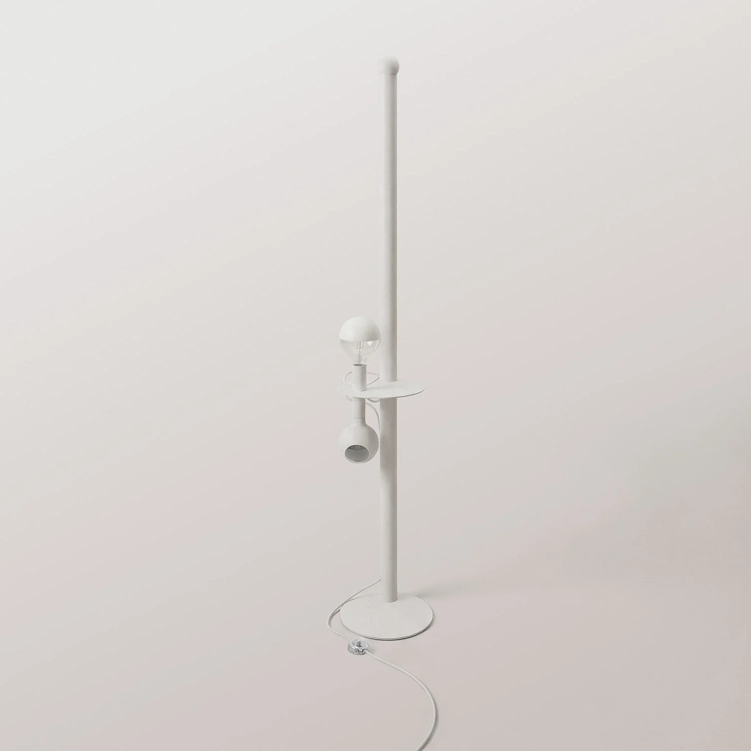 Rocco XXL - Floor lamp with UK Plug and Maria and Camo Light bulb - White - Image 6
