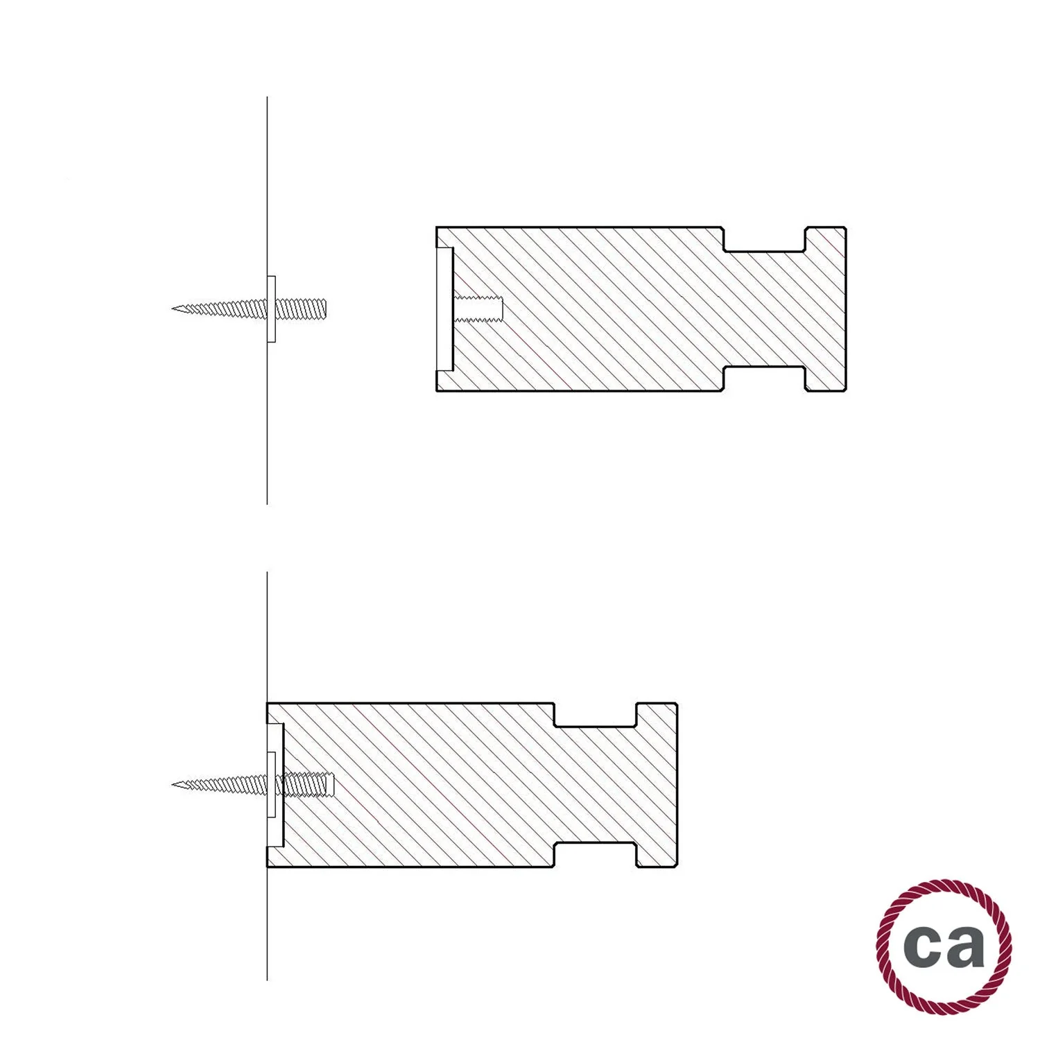 Rolé, wooden cable grommet, wall mount for pendant lamp - Neutral - Image 5