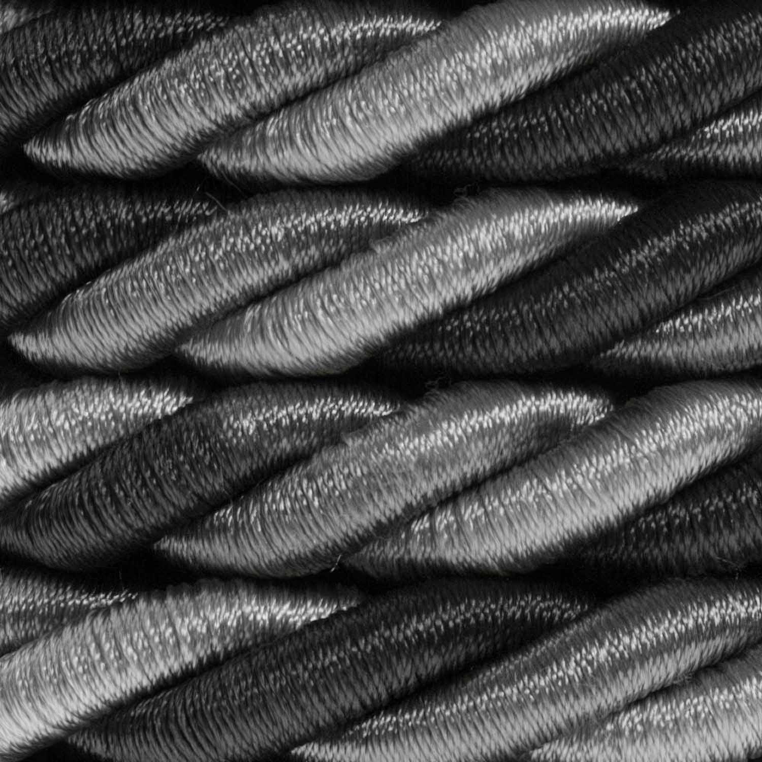 Rope electrical wire with 18/3 AWG conductors inside. Bright Orleans fabric covering.
