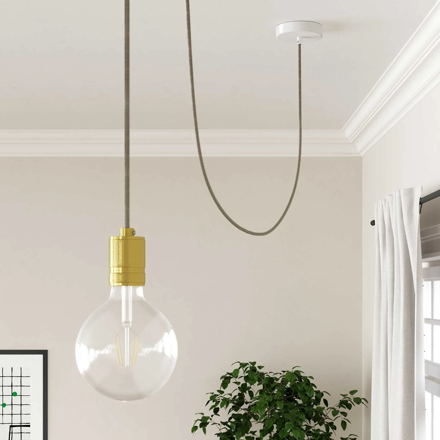 Round Electric Vertigo Cable covered in Straw Cotton and Linen ERD20 - Image 3