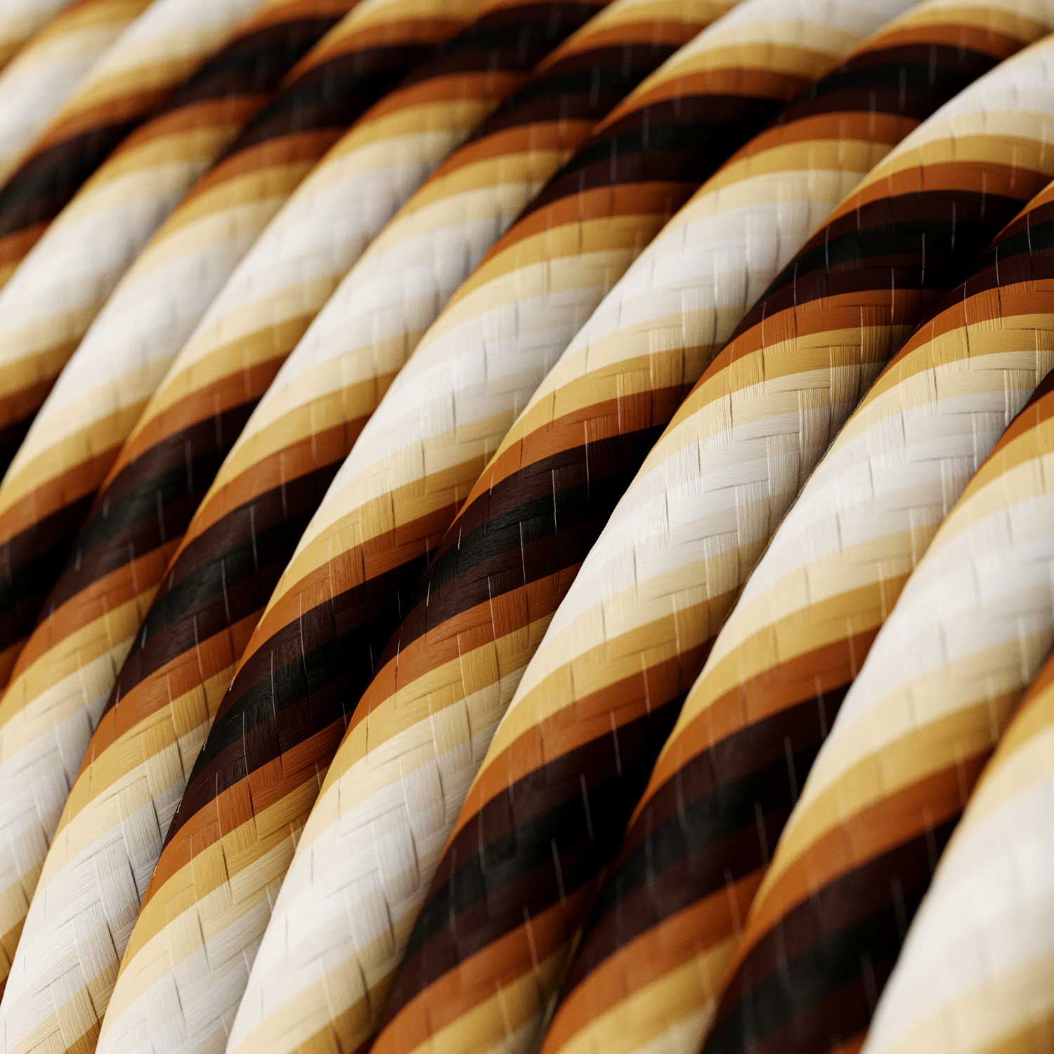 Round Electric Vertigo HD Cable covered with Mr Brown fabric ERM61 - Image 2