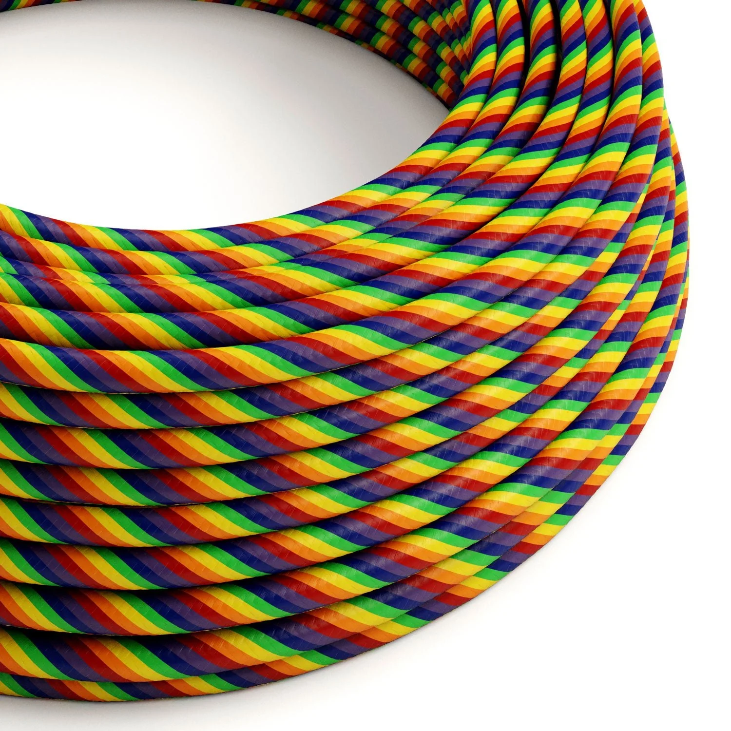 Round Electric Vertigo HD Cable covered with Rainbow fabric ERM68