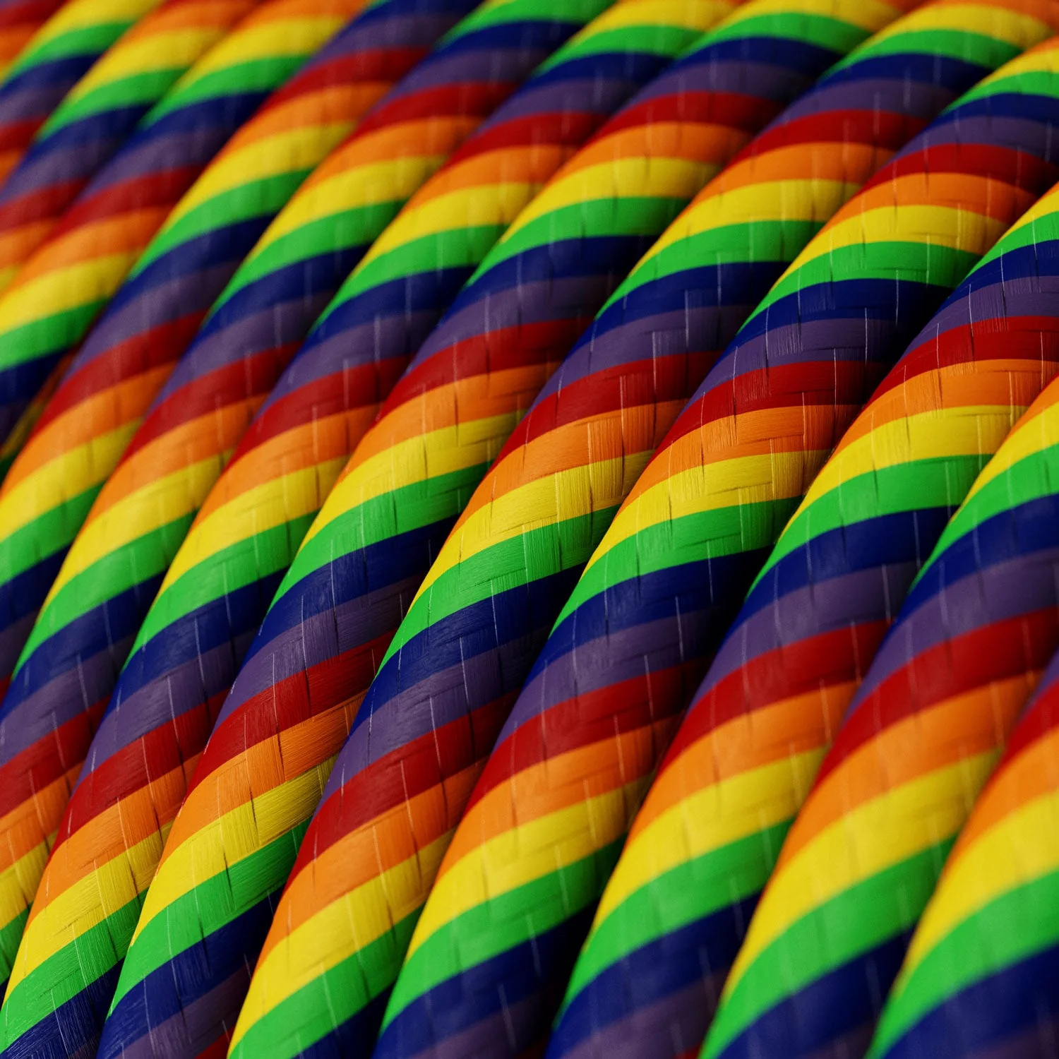 Round Electric Vertigo HD Cable covered with Rainbow fabric ERM68 - Image 2