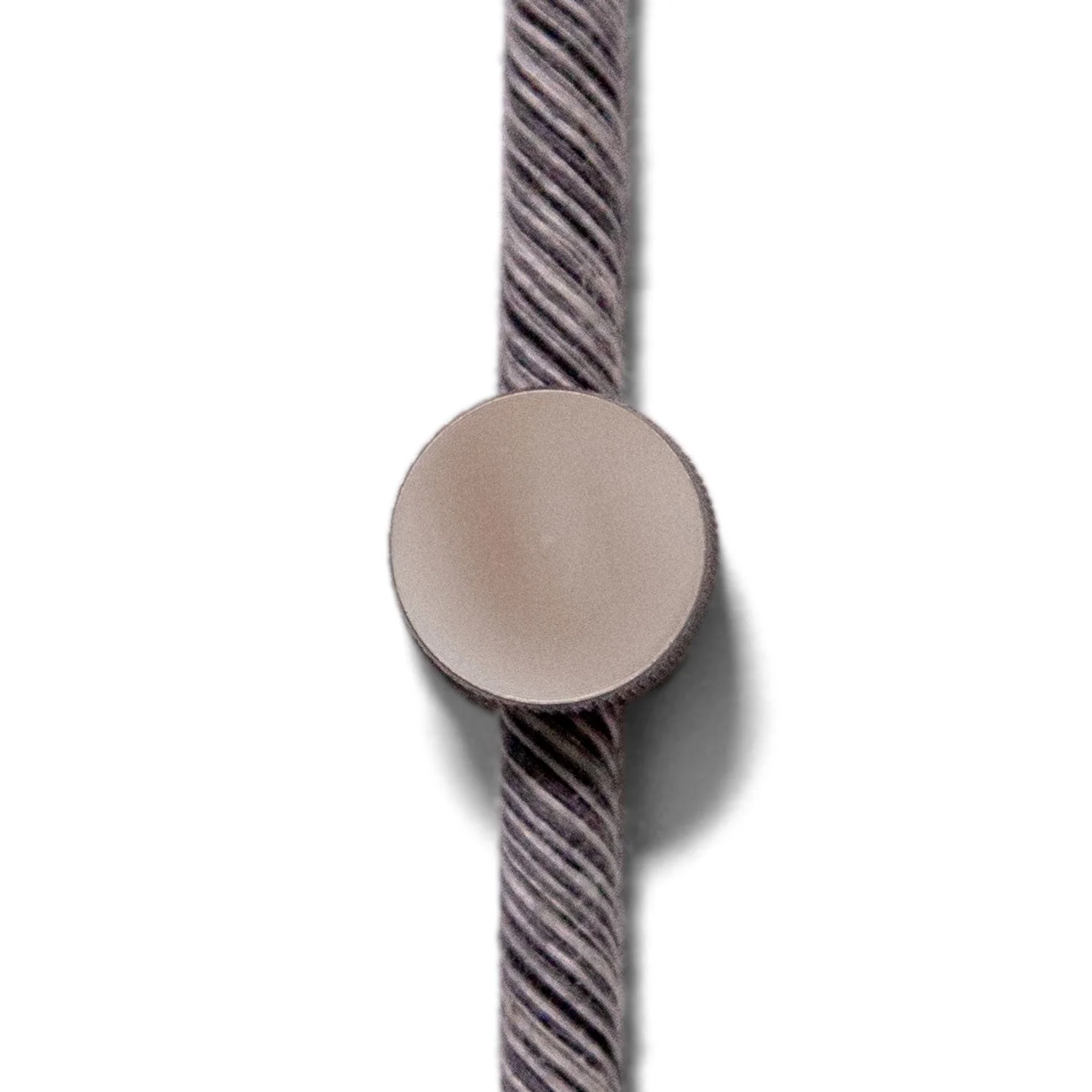 Sarè - Wall mount, metal cable grommet for fabric cable - Satin titanium - Image 4