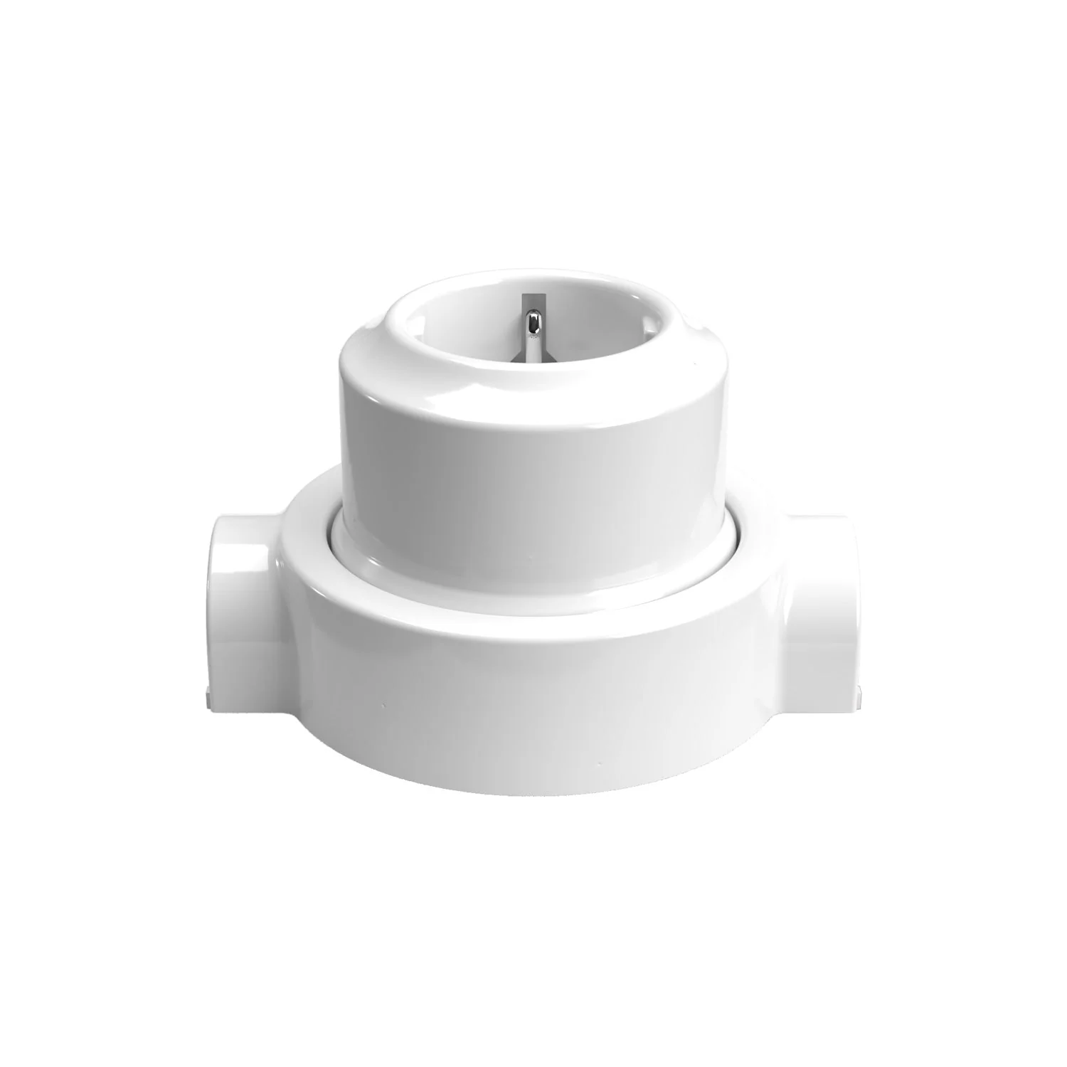 Schuko wall socket kit and base for Creative-Tubes in porcelain - White - Image 15