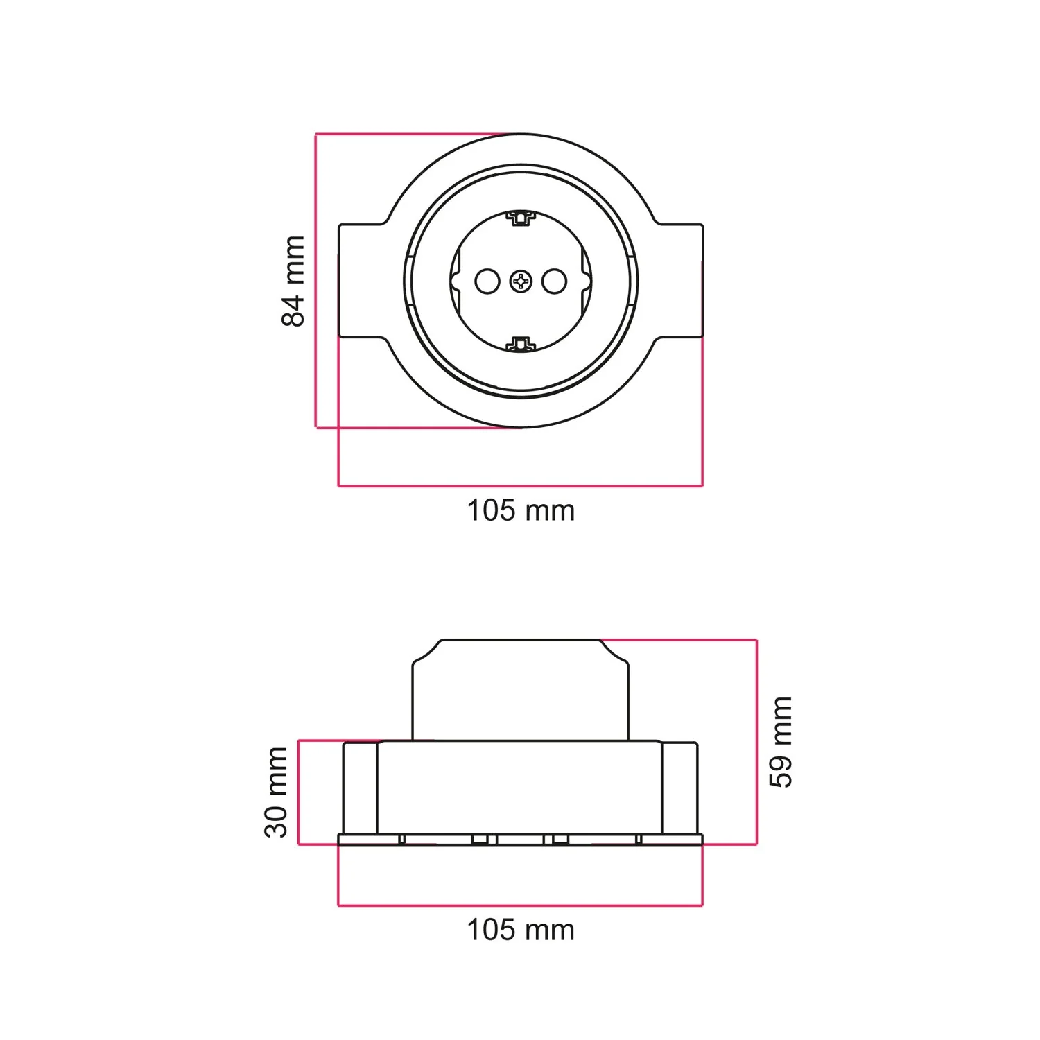 Schuko wall socket kit and base for Creative-Tubes in porcelain - White - Image 20