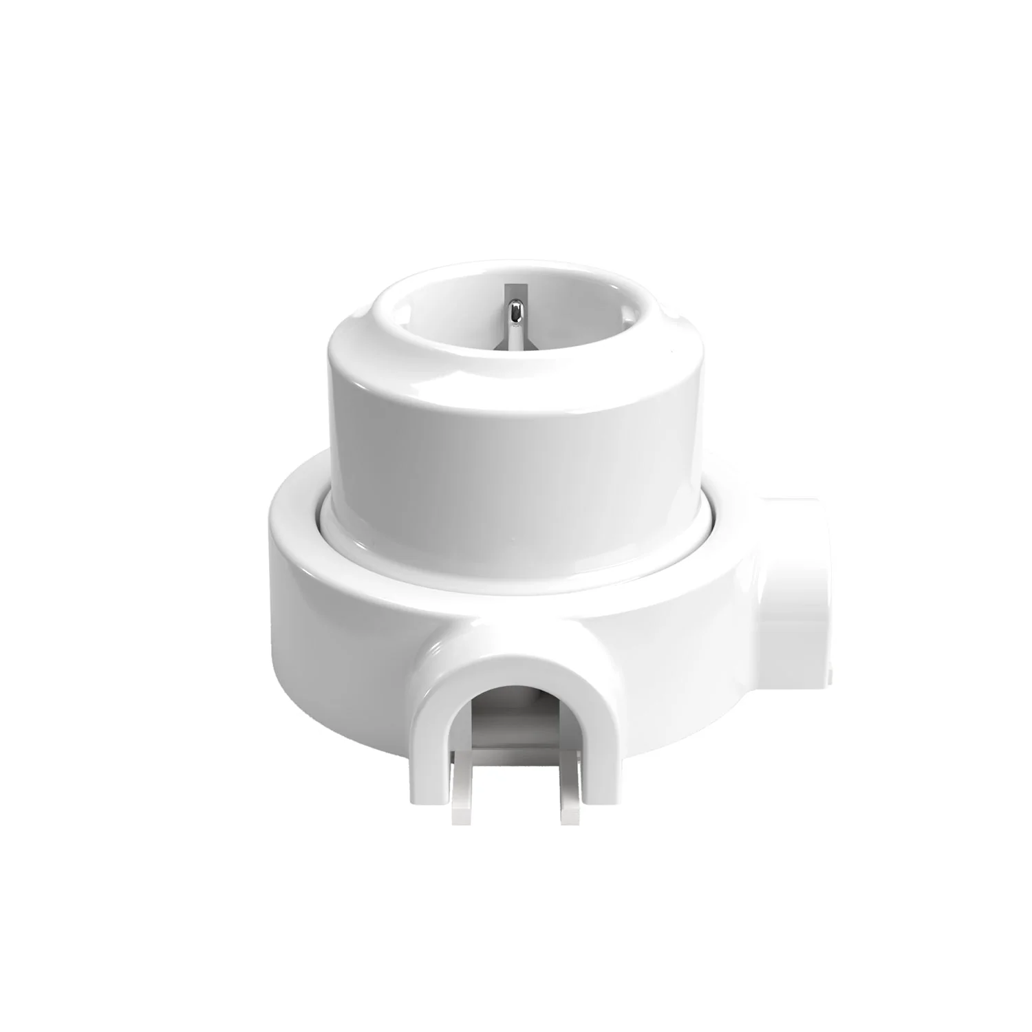 Schuko wall socket kit and base for Creative-Tubes in porcelain - White - Image 8