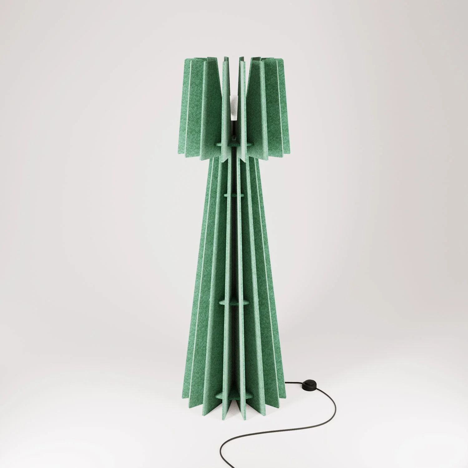 SHHINE floor lamp in sound-absorbing material with UK plug - Melange green - Image 3