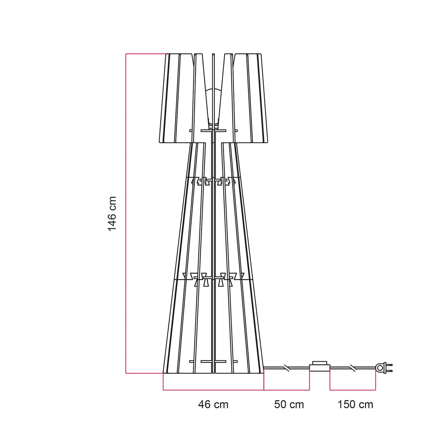 SHHINE floor lamp in sound-absorbing material - Dove grey melange - Image 6