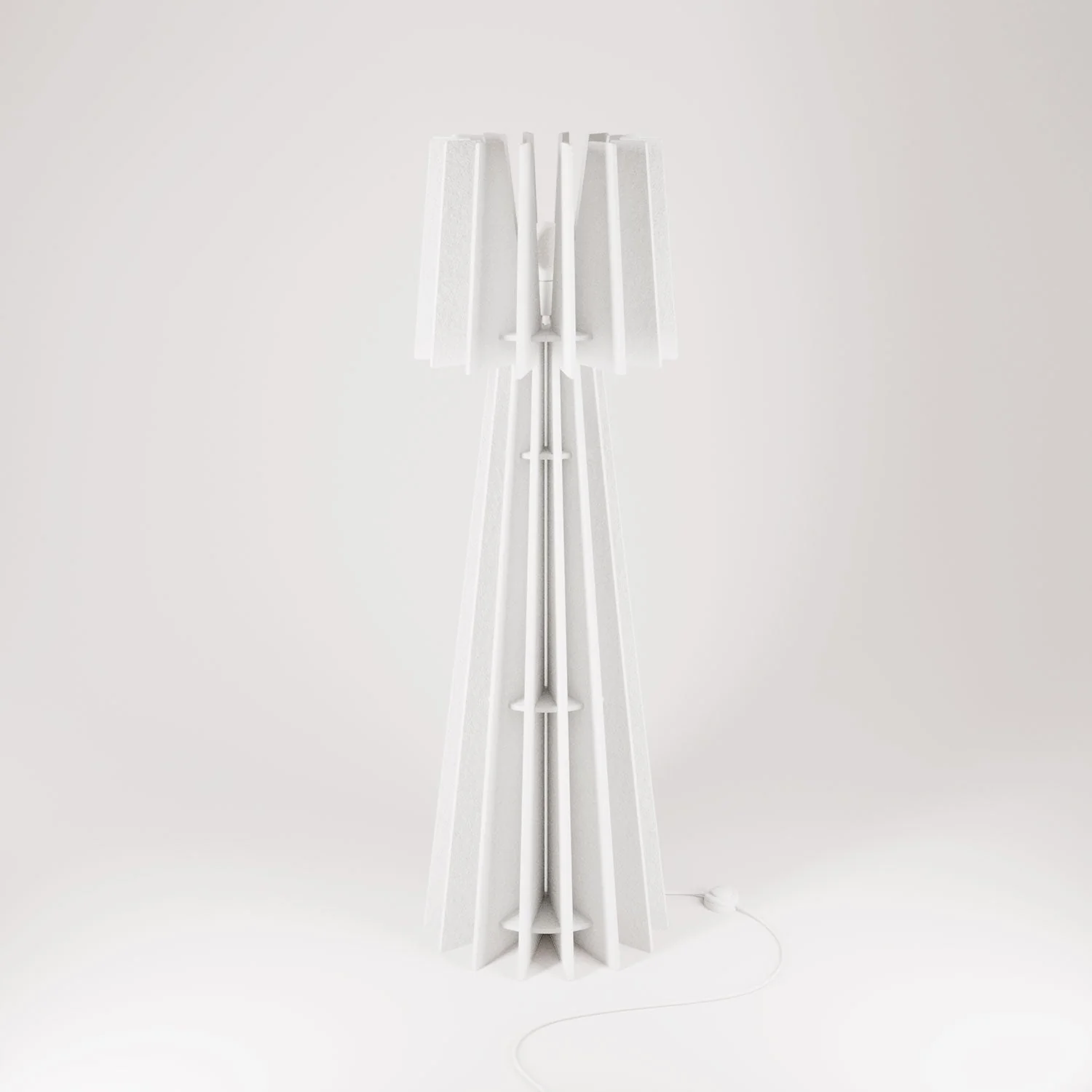 SHHINE floor lamp in sound-absorbing material - White melange - Image 3