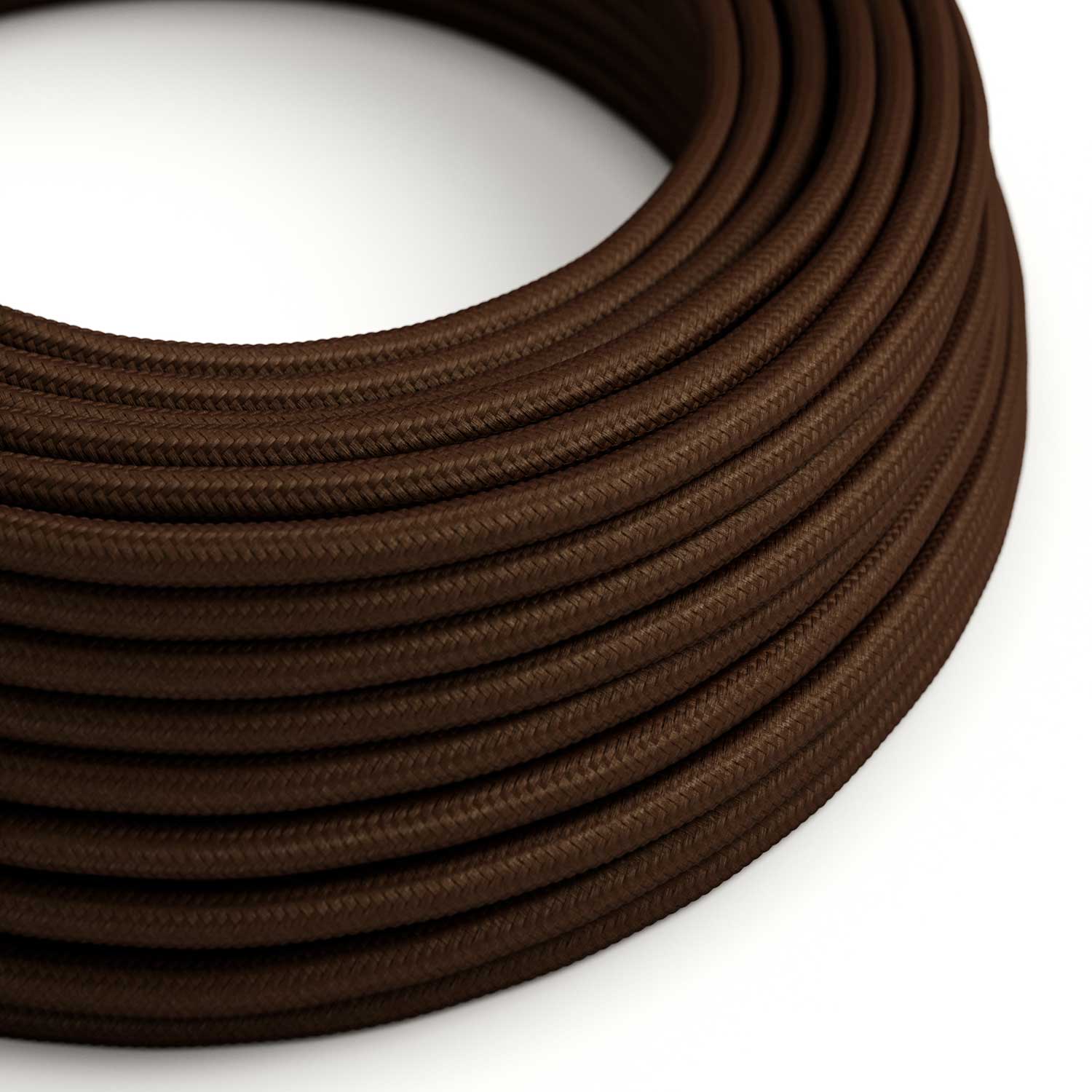 Glossy Espresso Brown fabric cable - The Original Creative Cables, for unique lighting decorations - RM13