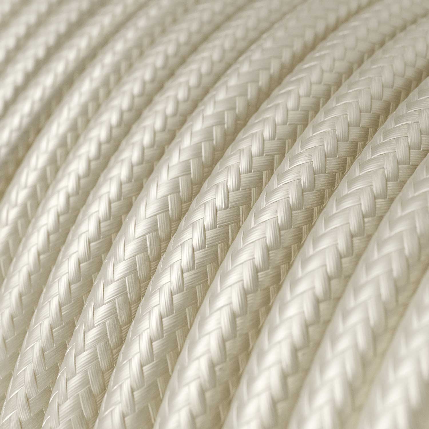 Pearl White glossy textile Cable - The Original Creative Cables, for refined lamps - RM00 - Image 2