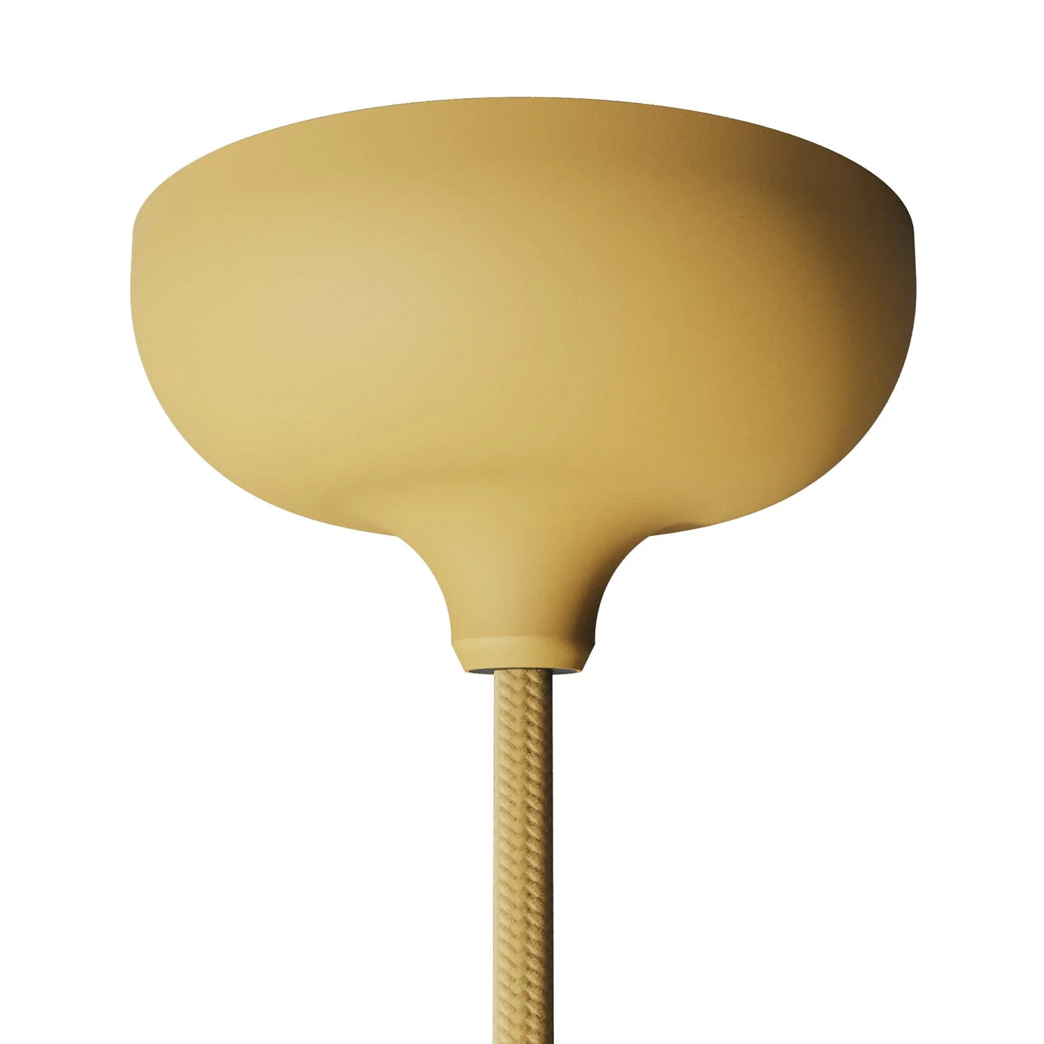Silicone ceiling rose kit with central hole and provision for side hole – Mustard