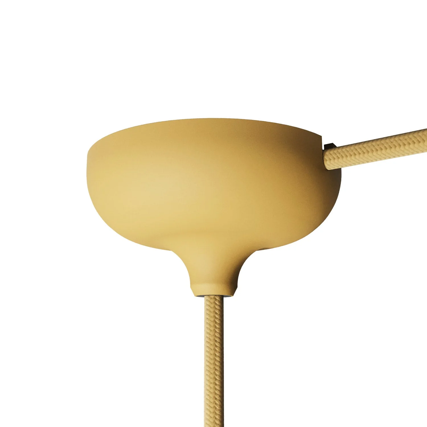 Silicone ceiling rose kit with central hole and provision for side hole – Mustard - Image 4