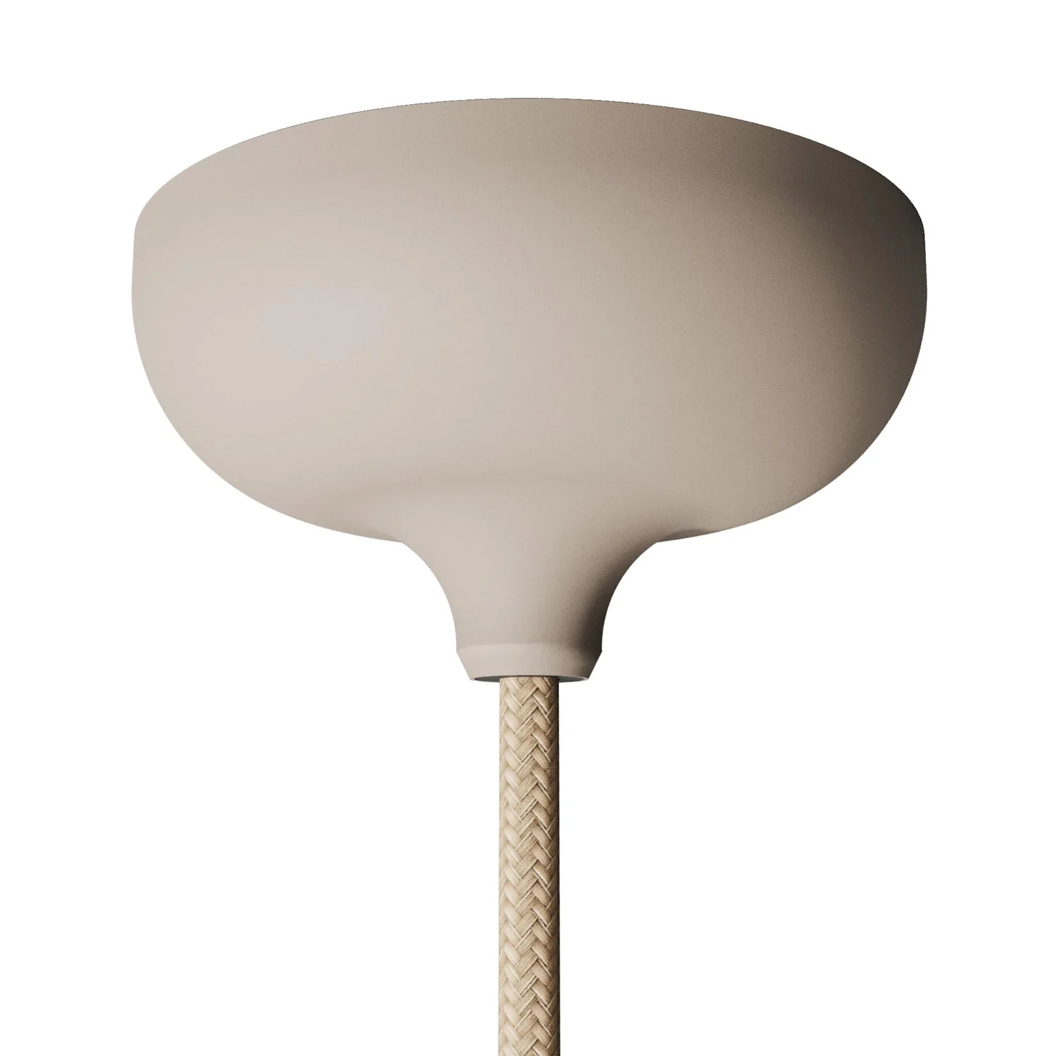 Silicone ceiling rose kit with central hole and provision for side hole - Desert Brown
