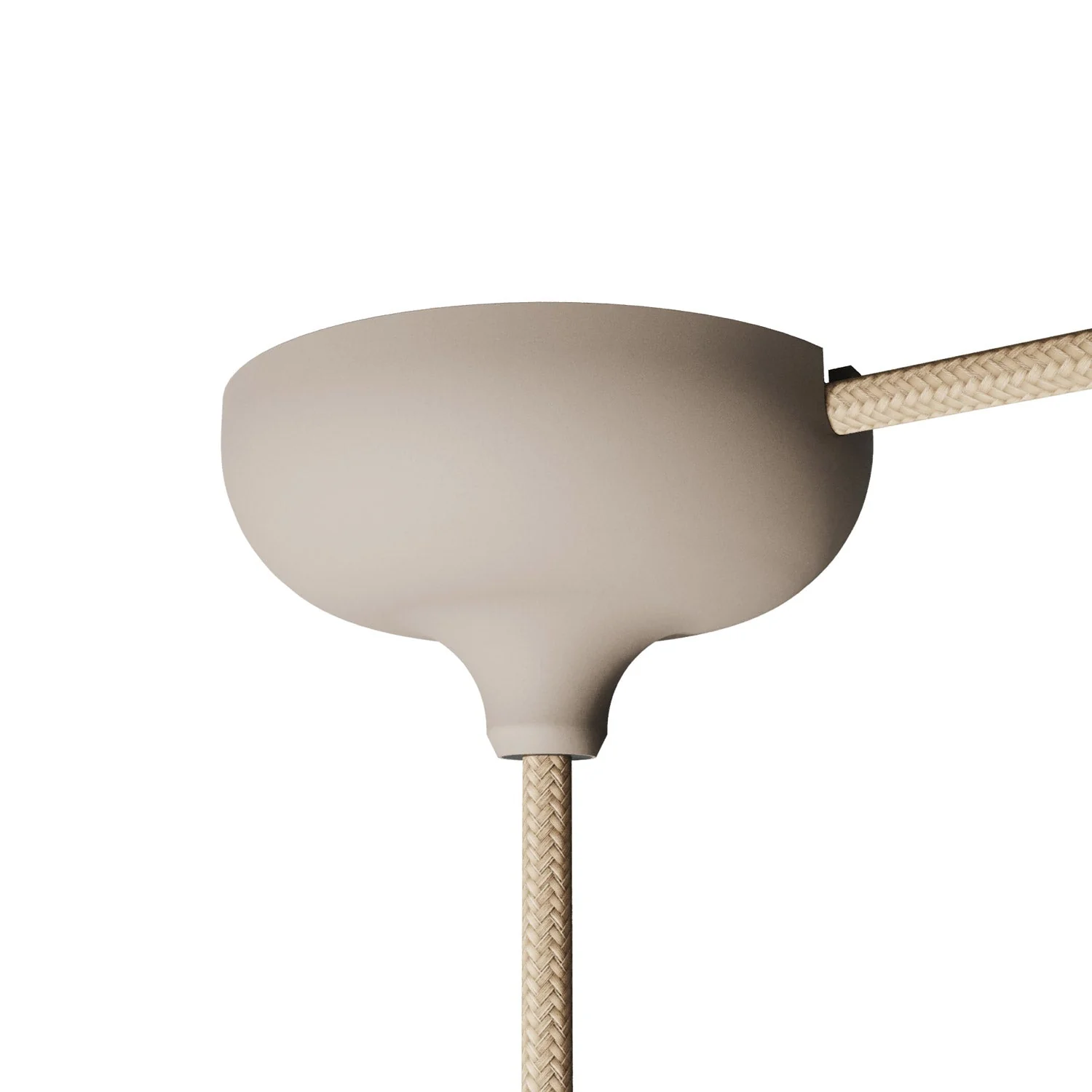 Silicone ceiling rose kit with central hole and provision for side hole - Desert Brown - Image 4