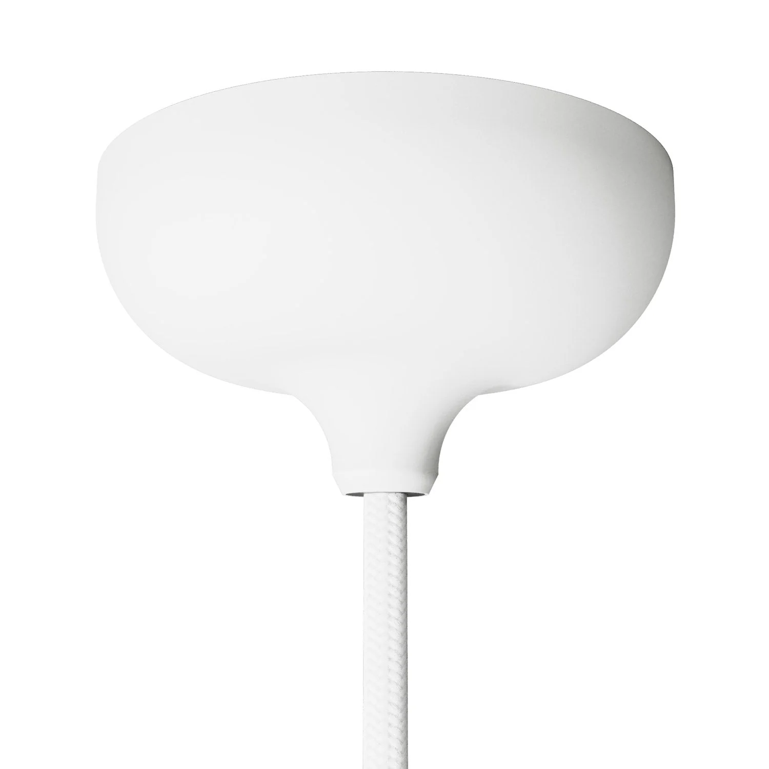 Silicone ceiling rose kit with central hole and option for side hole - White