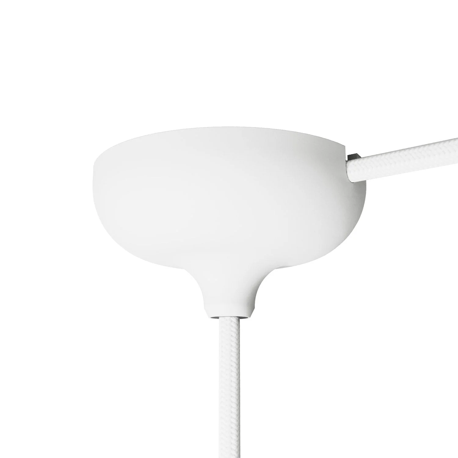 Silicone ceiling rose kit with central hole and option for side hole - White - Image 4