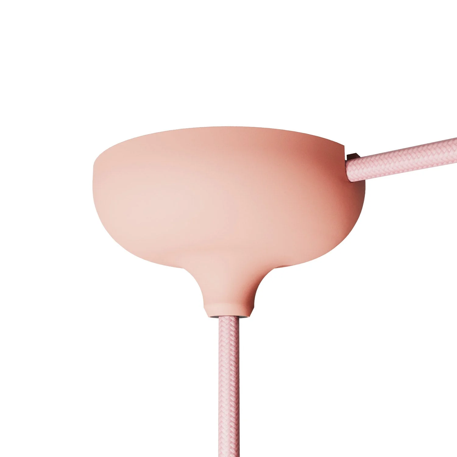 Silicone ceiling rose kit with central hole and provision for side hole - Salmon - Image 4