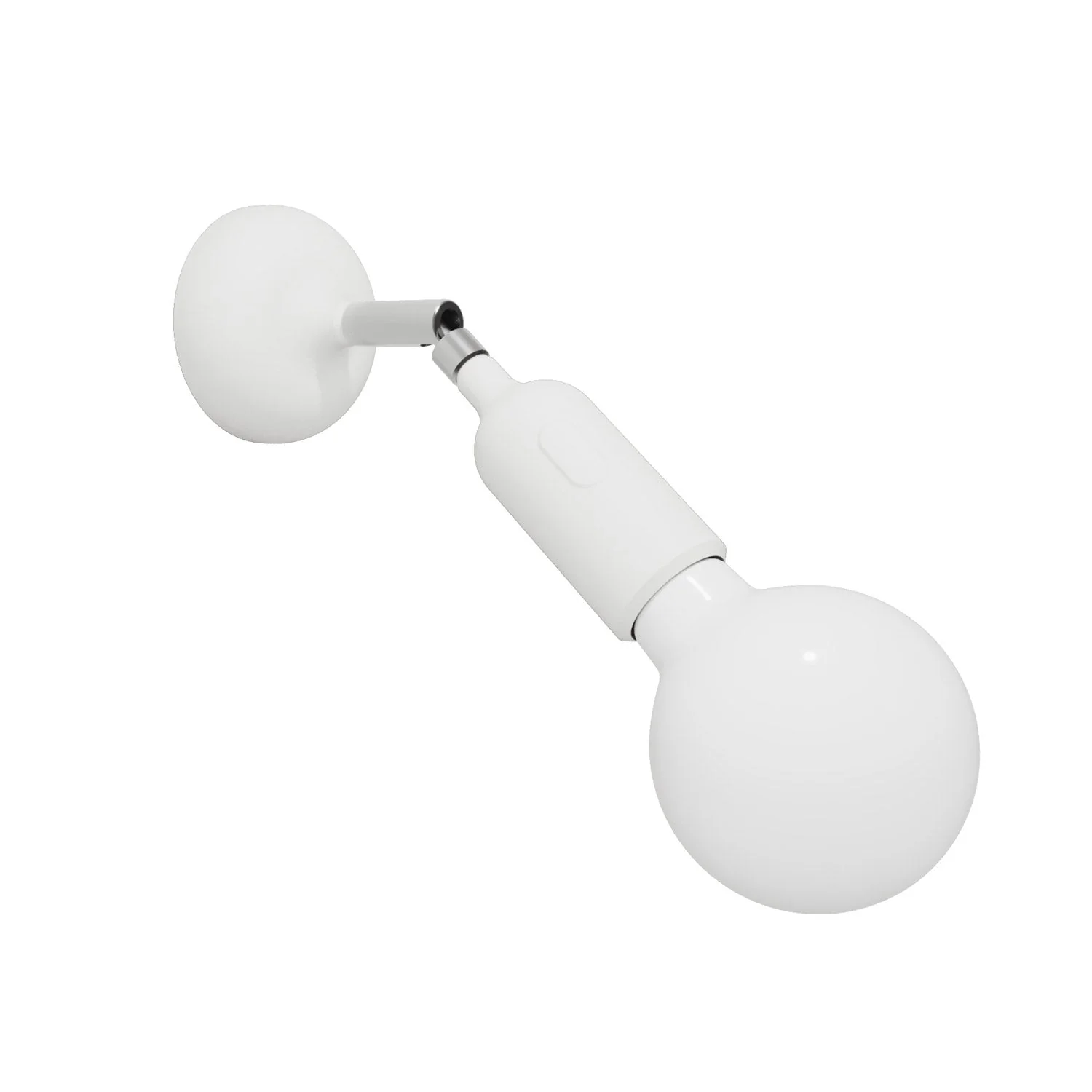Fermaluce lamp in silicone with joint and built-in switch - White
