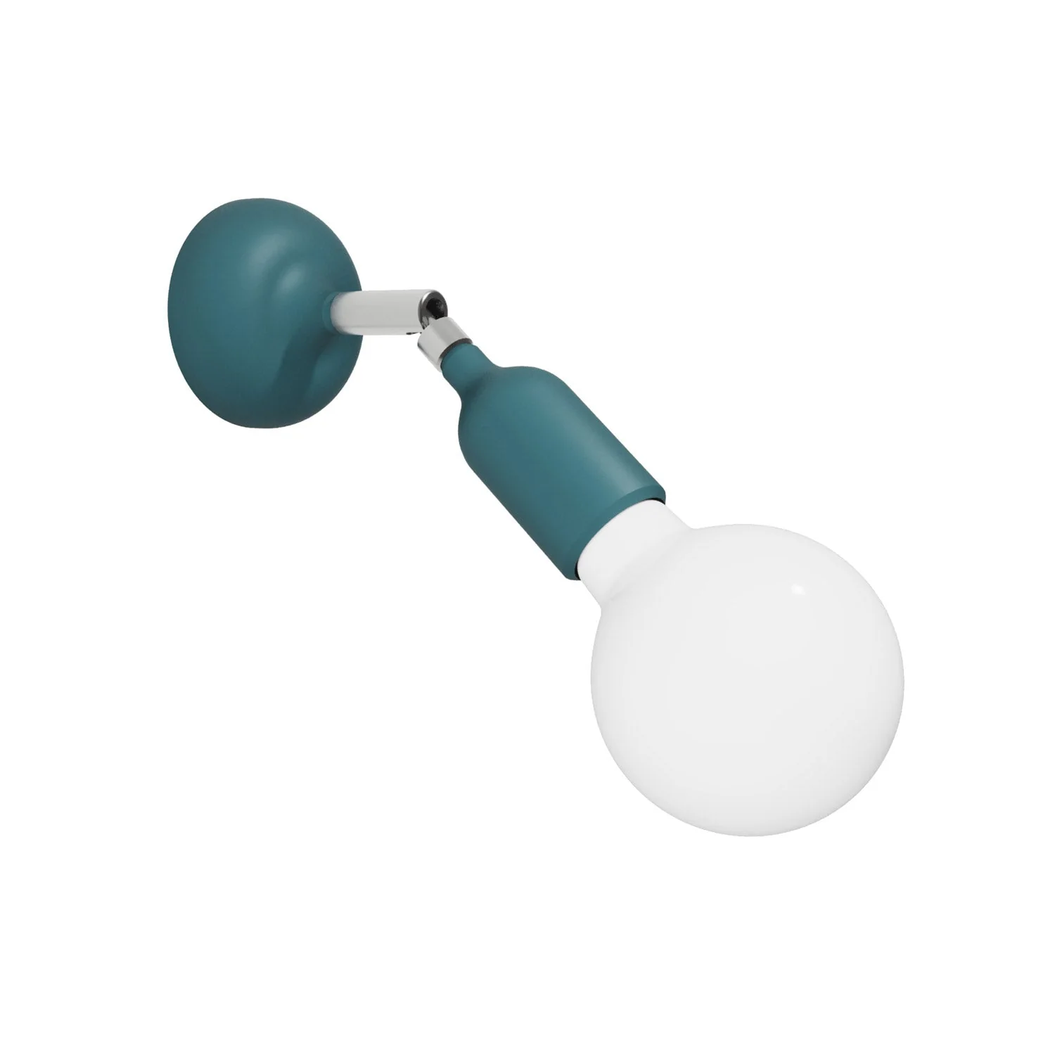 Fermaluce lamp in silicone with joint - Petrol blue