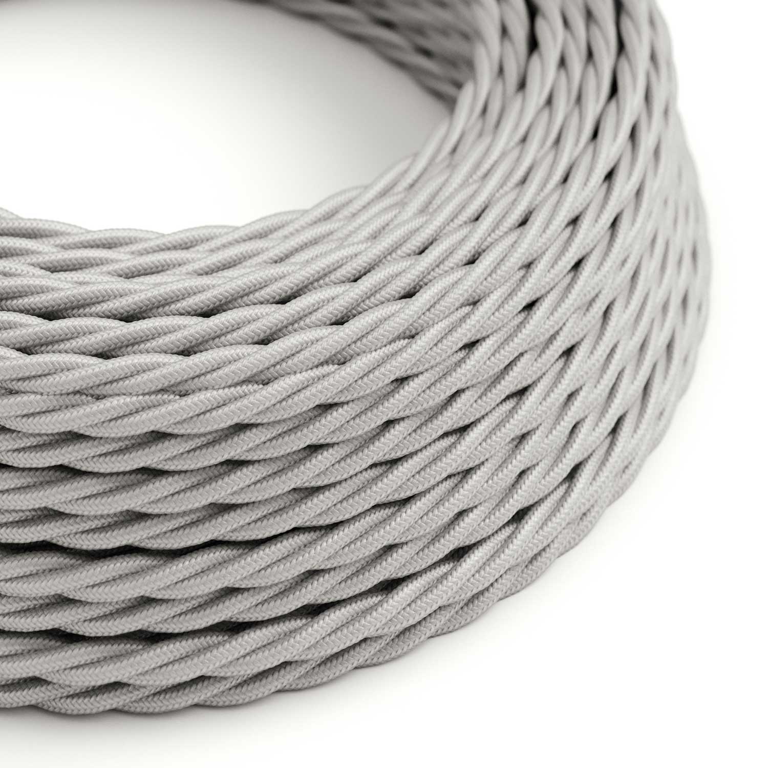 Silver Rayon covered twisted electric cable - TM02
