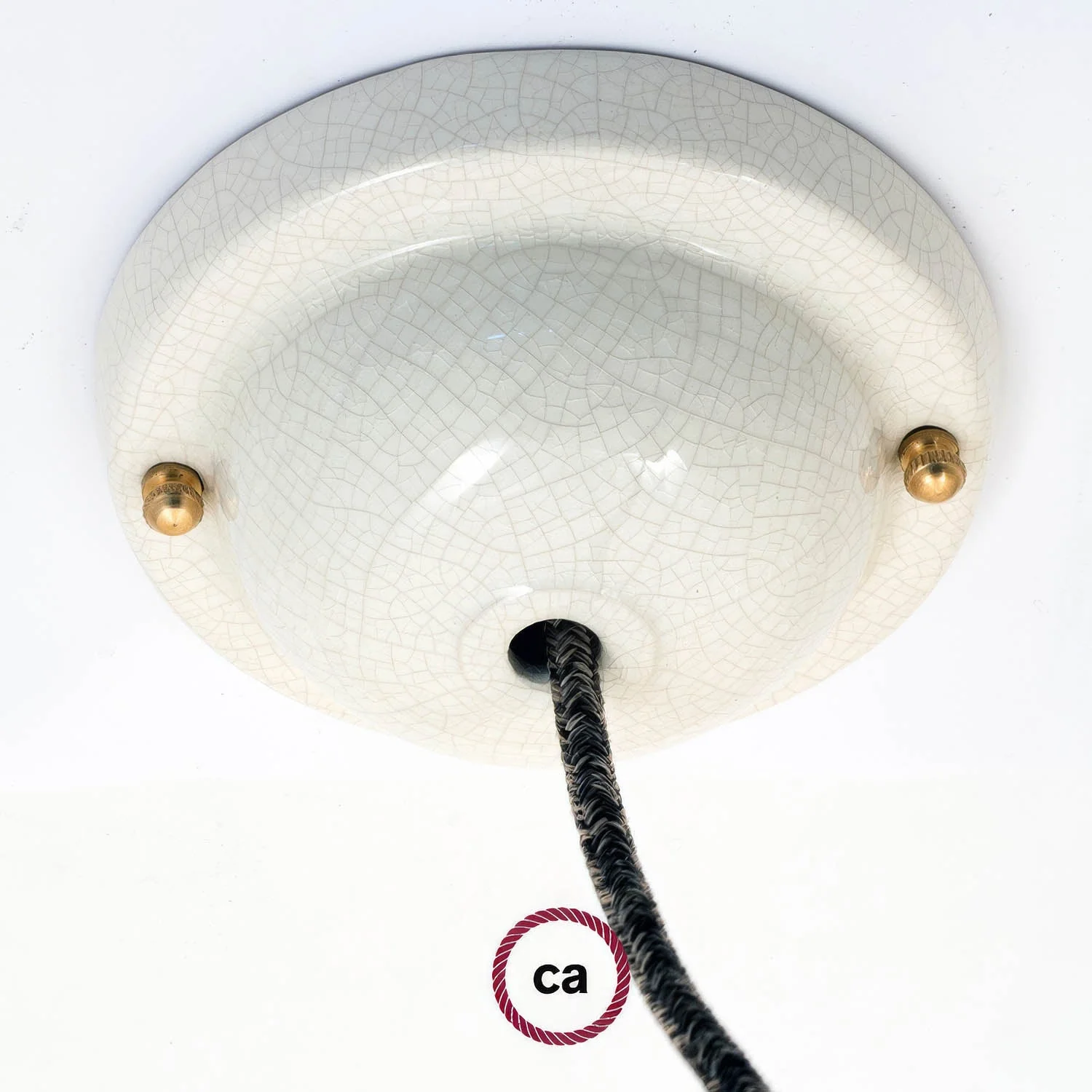 Simple ceramic ceiling rose kit - Craquelet effect