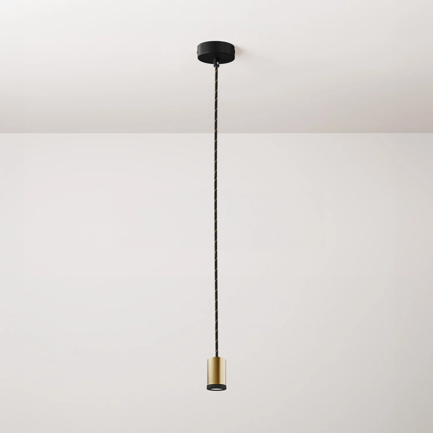 Single pendant spotlight lamp Mini Spotlight GU1d0 - Satin bronze