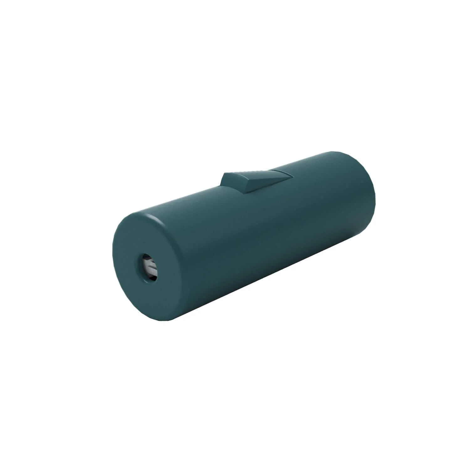Single-pole cylindrical rocker switch with earth terminal - Petrol blue - Image 2