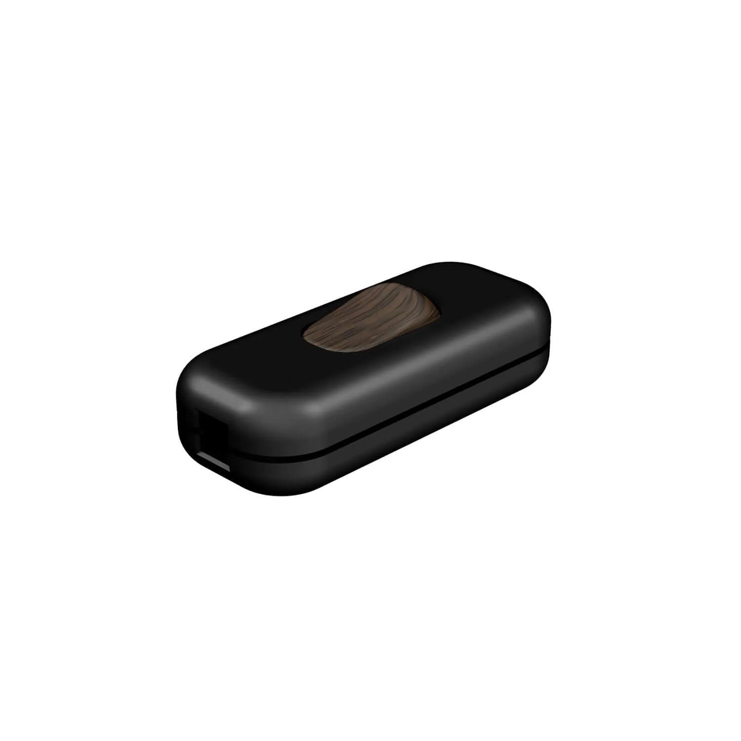 Creative Switch Single Pole switch - Black with Wengé-effect button - Image 2