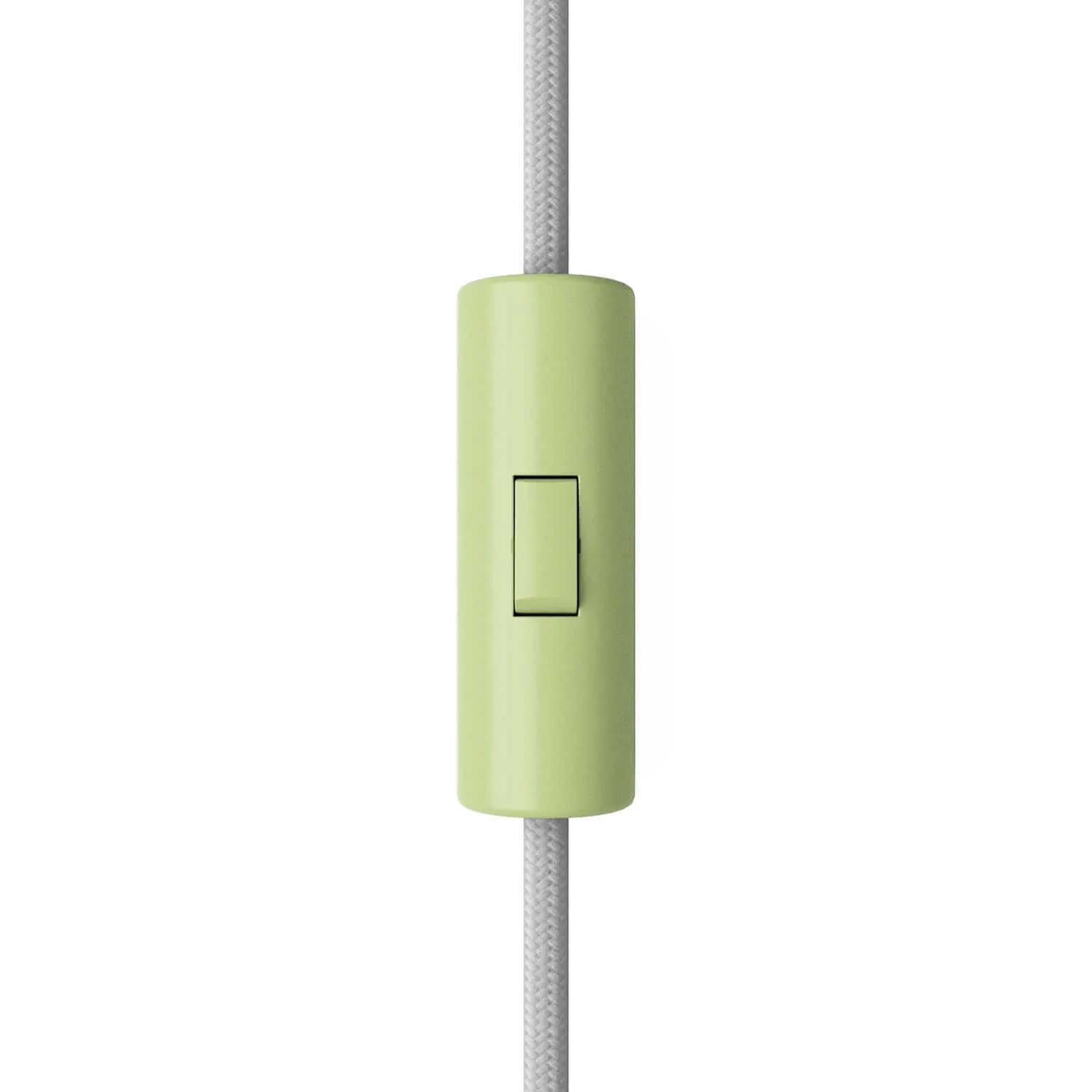 Single-pole cylindrical rocker switch with earth terminal - Meadow green