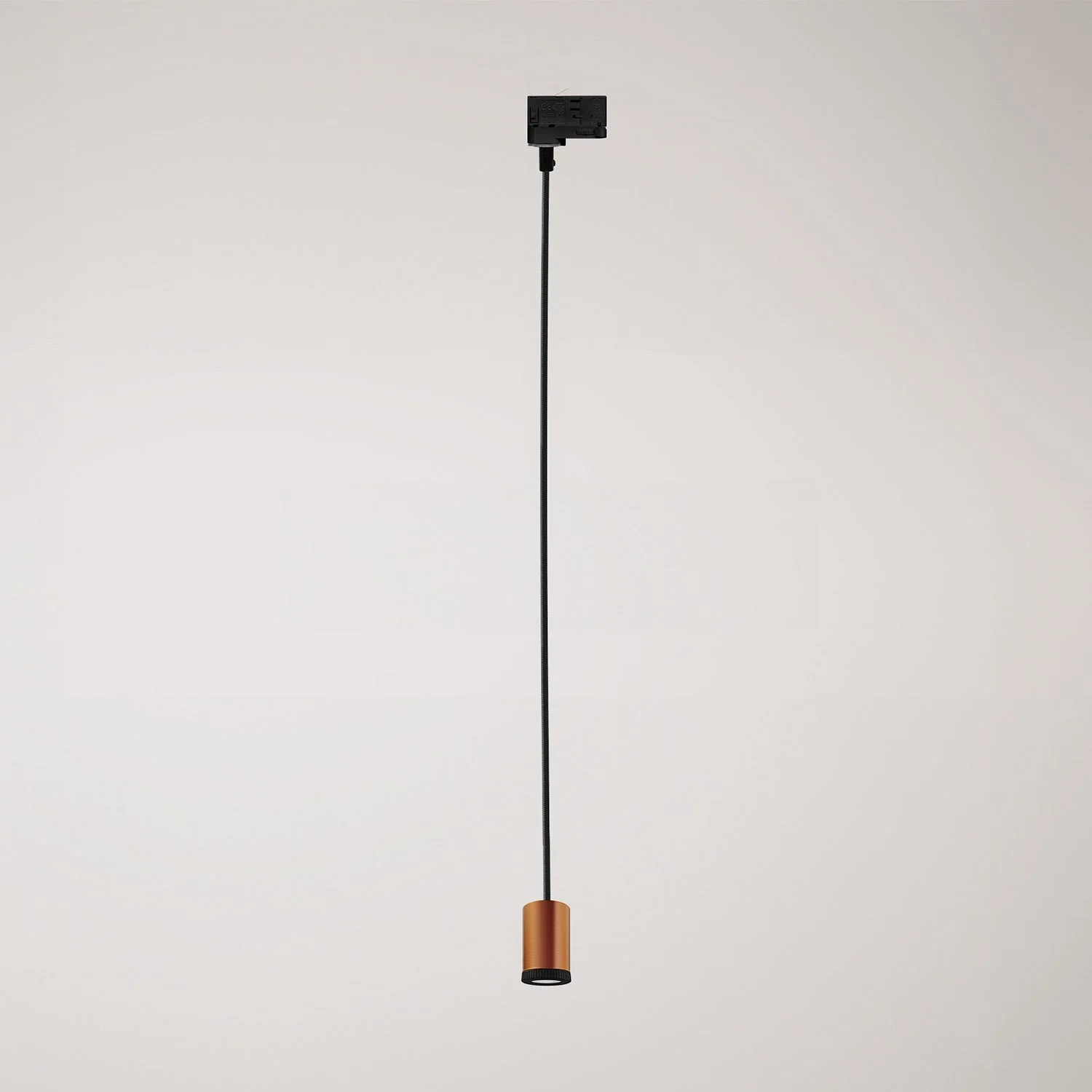 Single Mini Spotlight GU1d0 for tracks - Satin copper