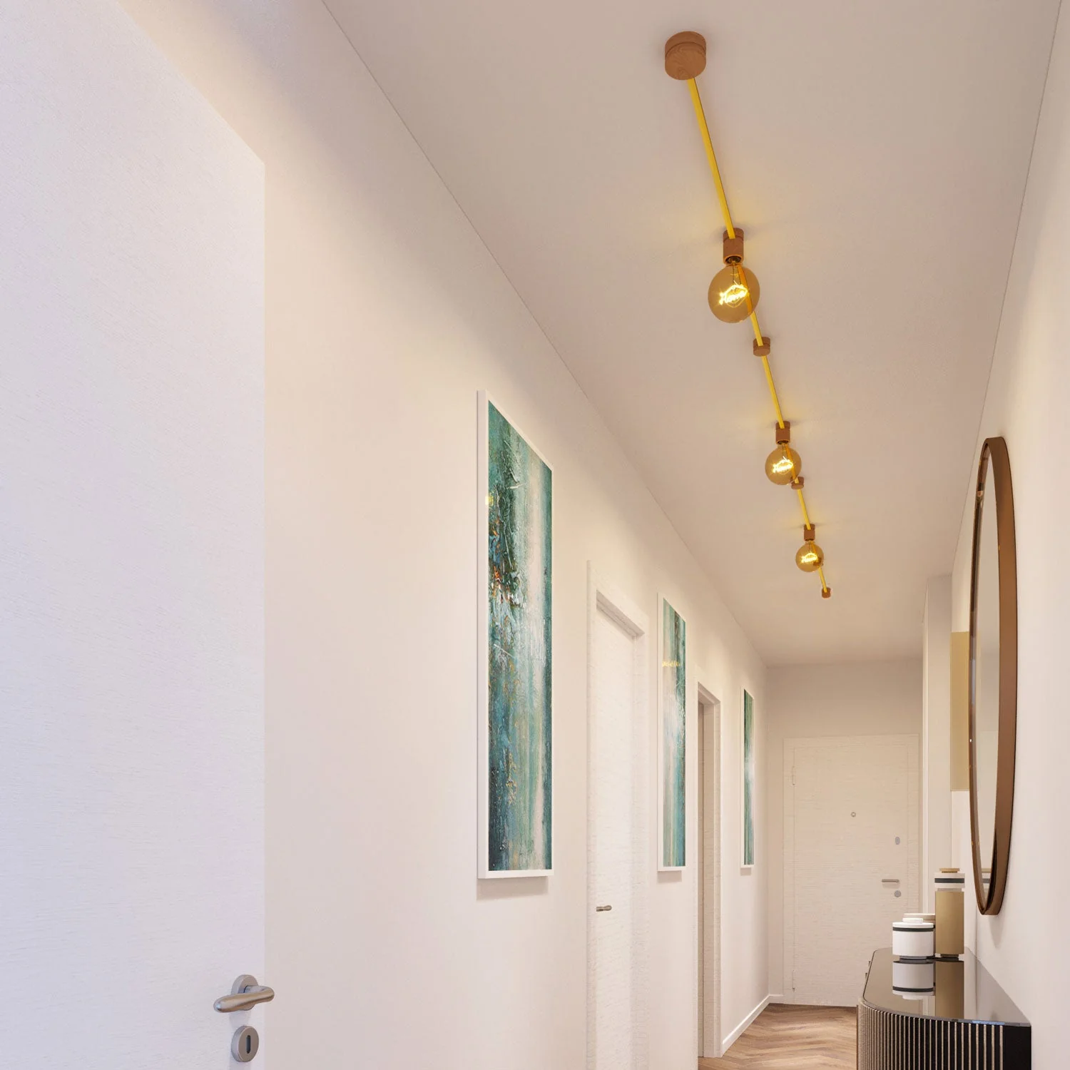 Filé Linear System Kit - with 5 m CM10 cable for string light and 7 wooden components for interiors - Image 2