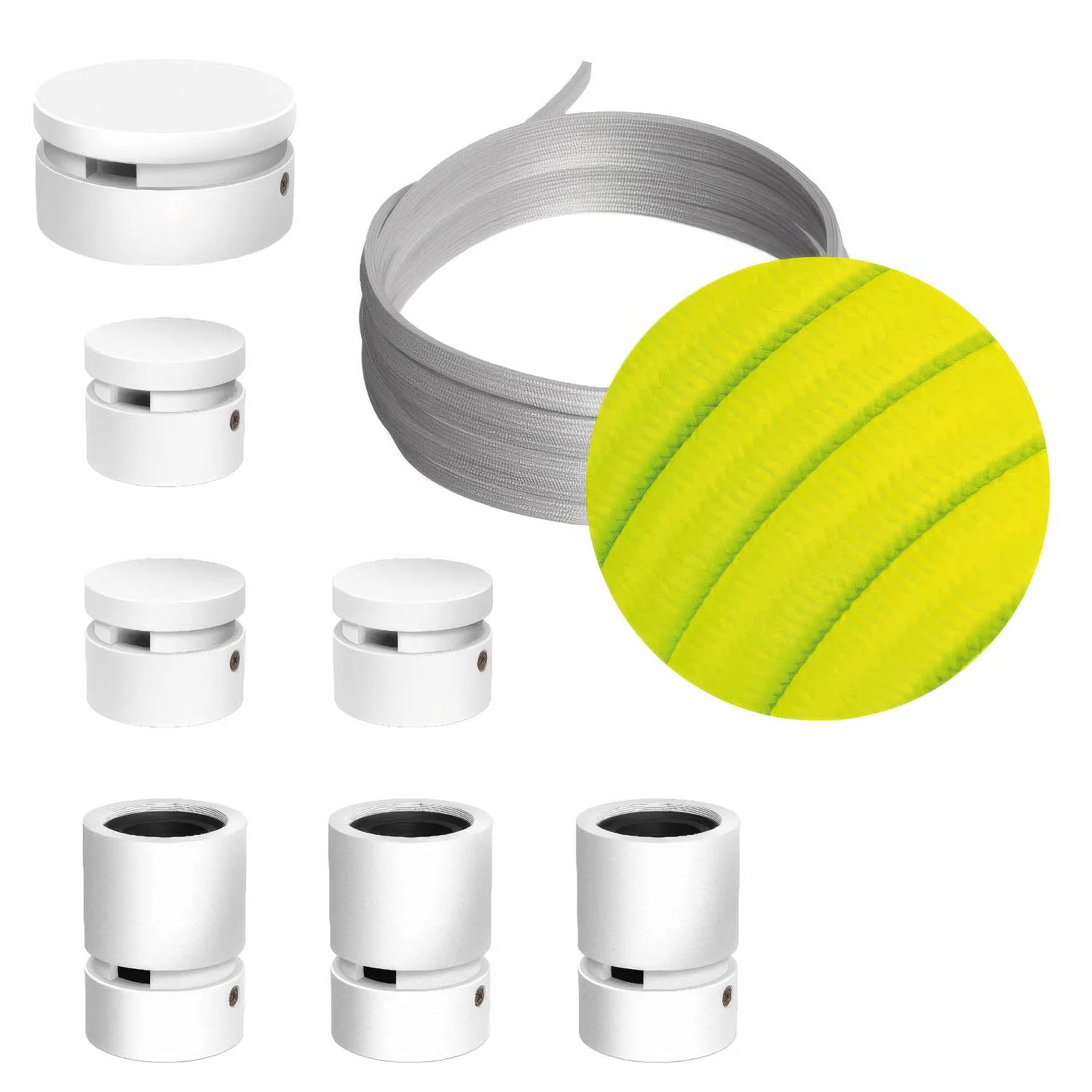 Filé Linear System Kit - with 5 m CF10 cable for string light and 7 white painted wooden components for indoor use