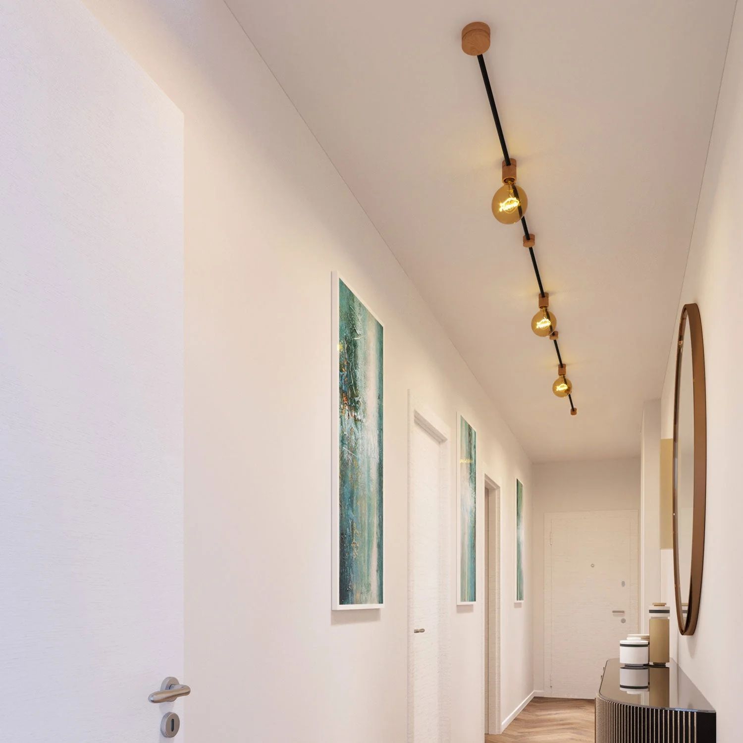 Filé Linear System Kit – with 5 m CM04 cable for string light and 7 wooden components for indoor use - Image 2